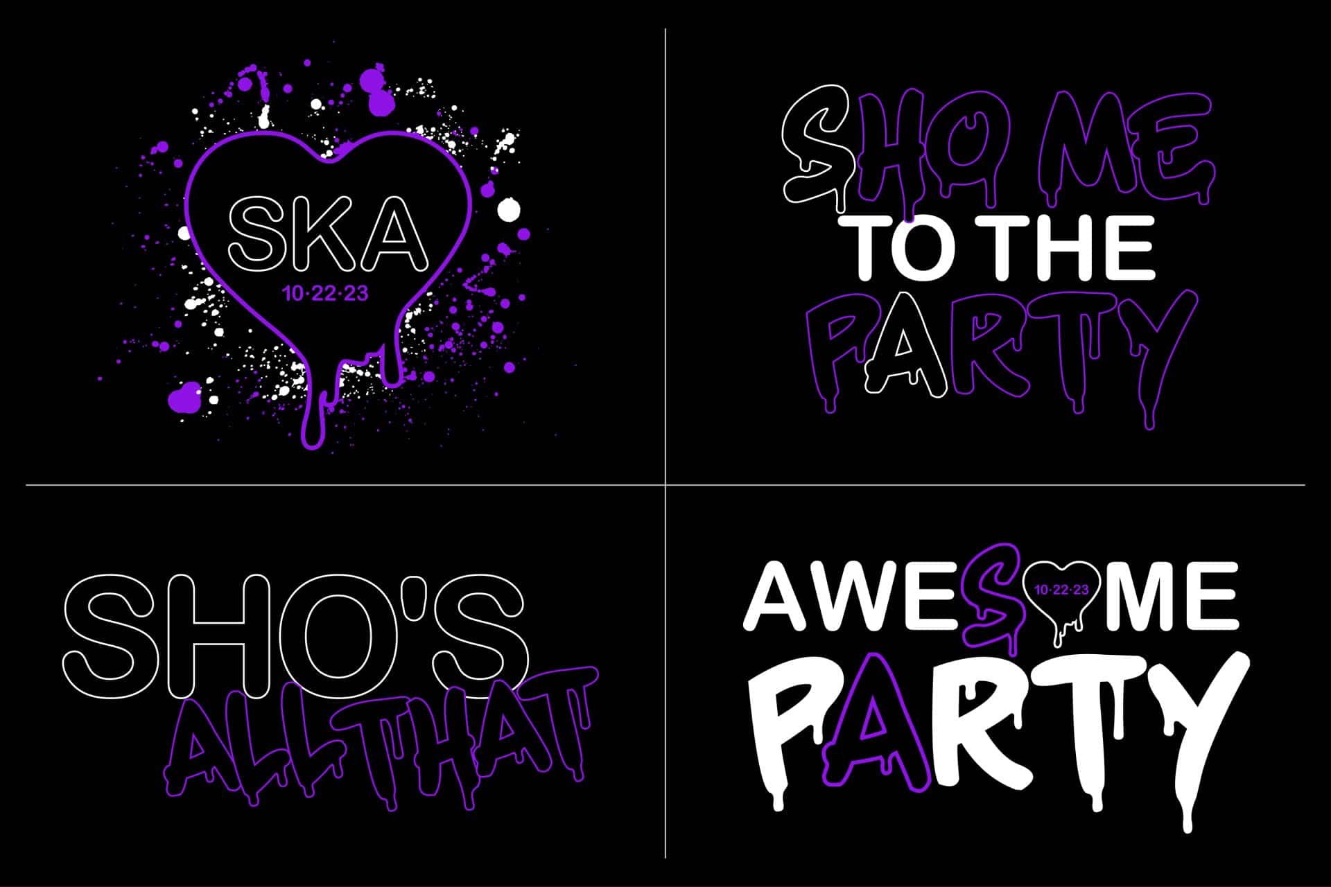 Drippy Graffiti Bat Mitzvah Logo