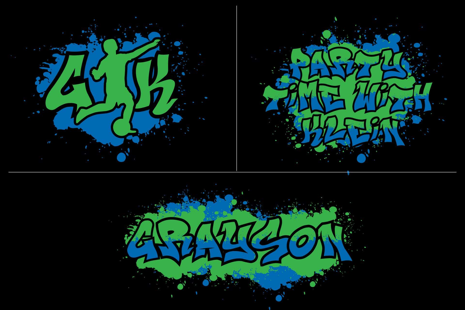 Custom Graffiti Soccer Logo for Bar Mitzvah