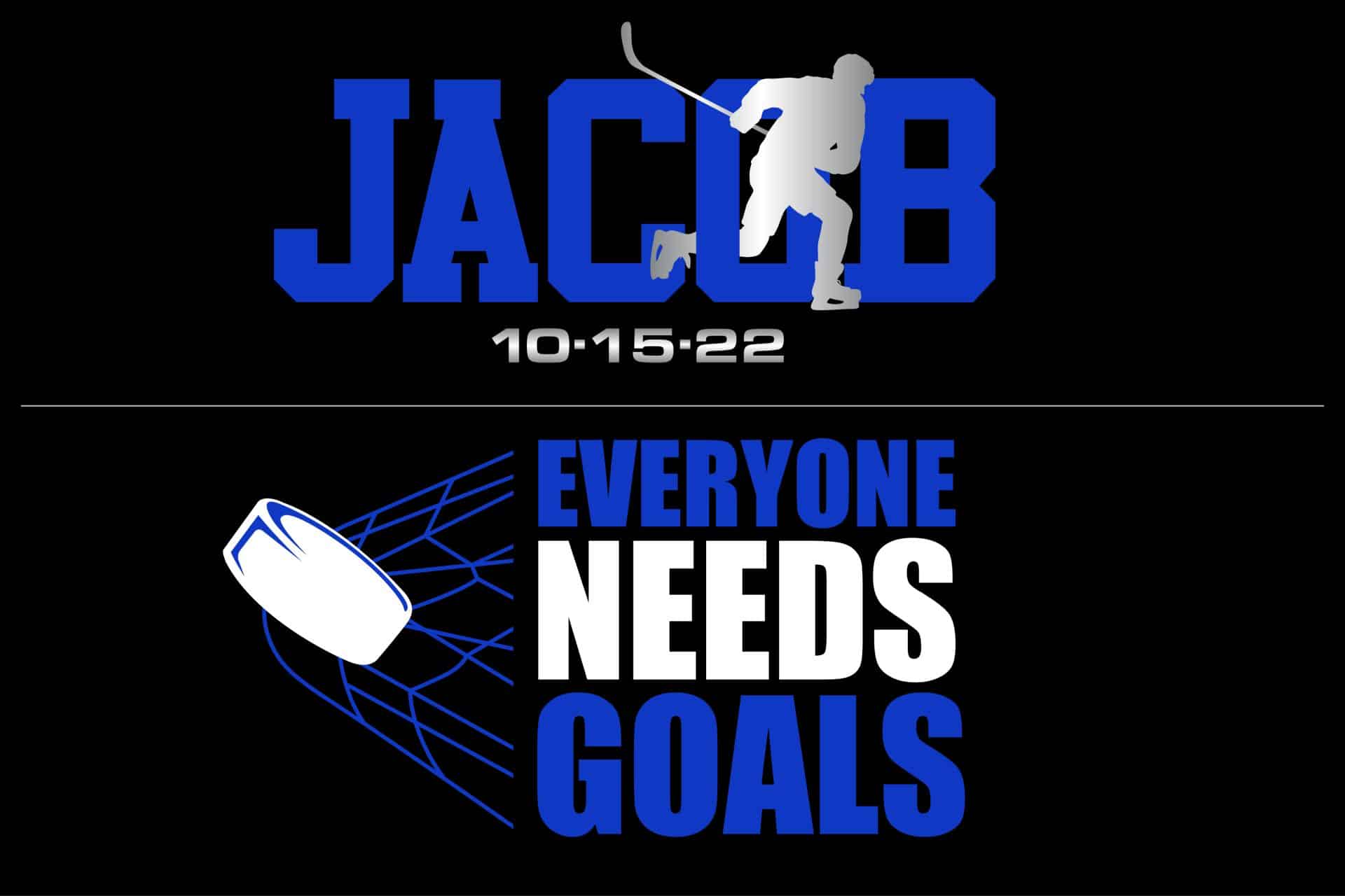 Hockey Themed Bar Mitzvah Logo with Slogan