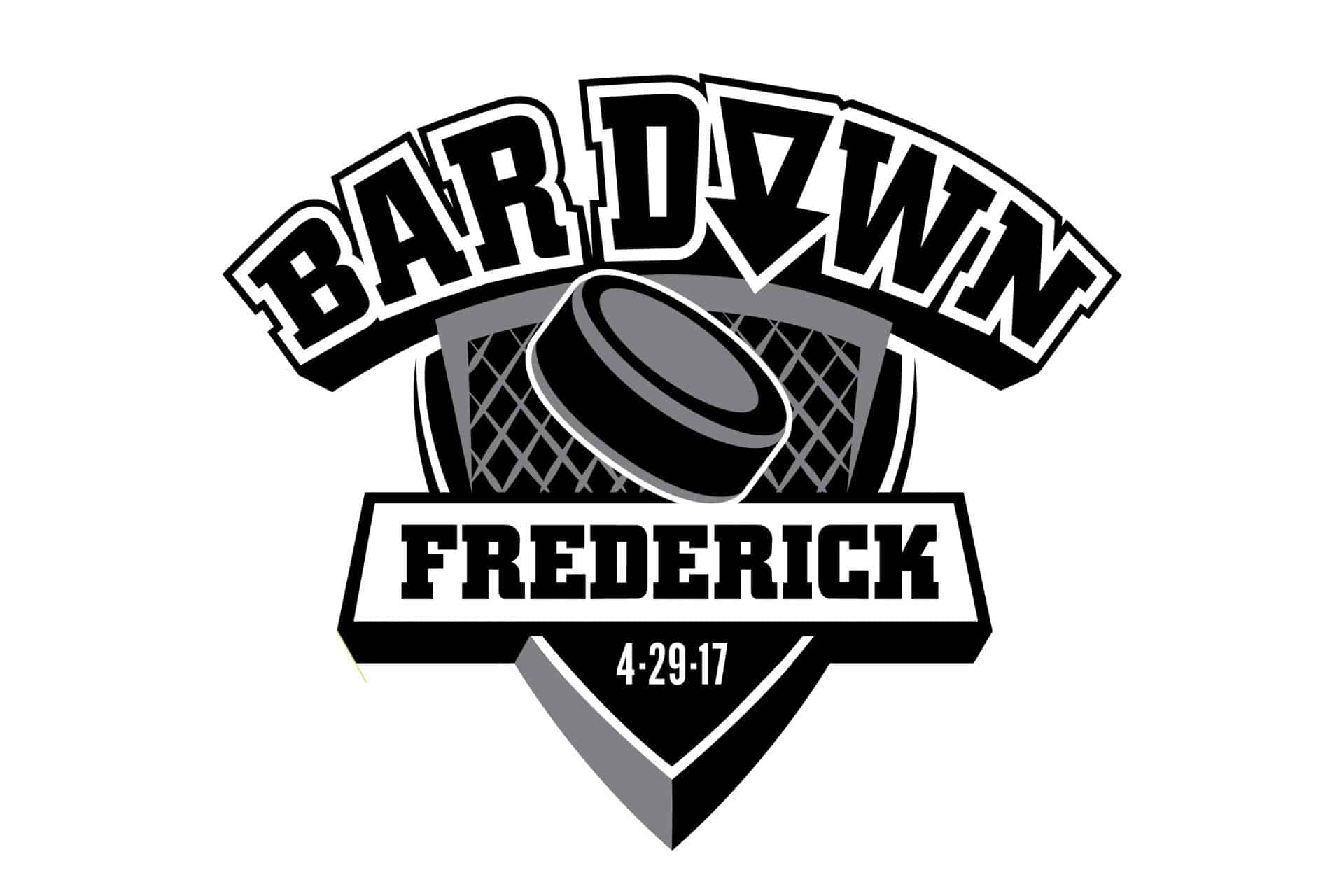 Custom Hockey Theme Logo Design with Name and Date