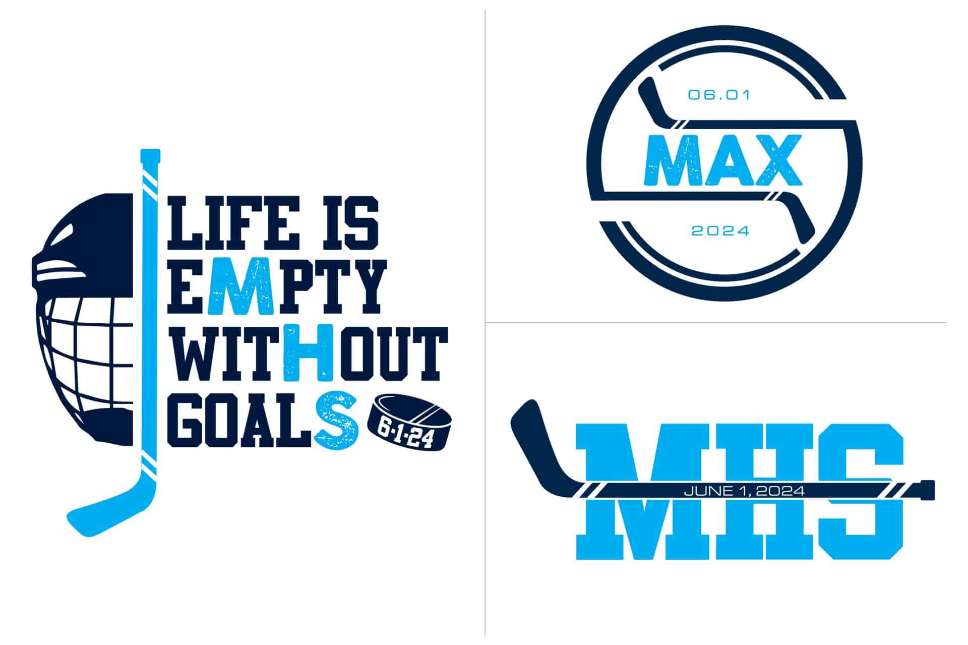 Hockey Themed Bar Mitzvah Logo Branding