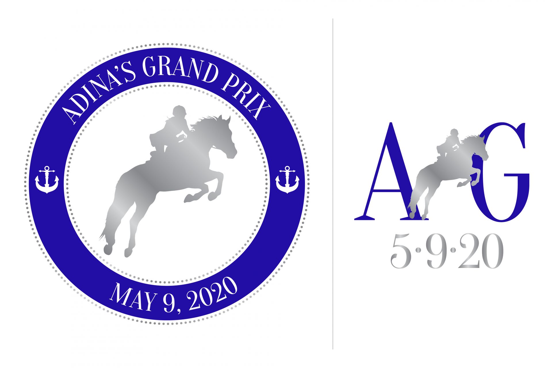 Horse Themed Logo with Name and Date