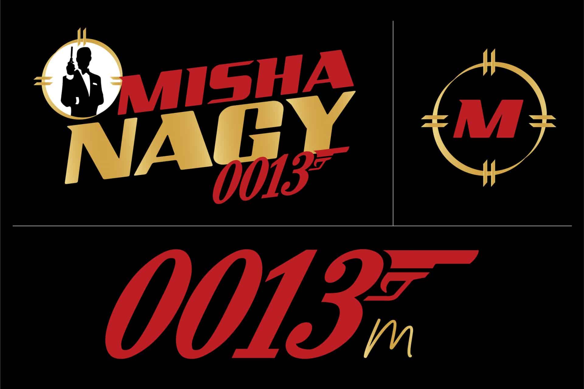 Custom James Bond Theme Logo Design With Name and Date