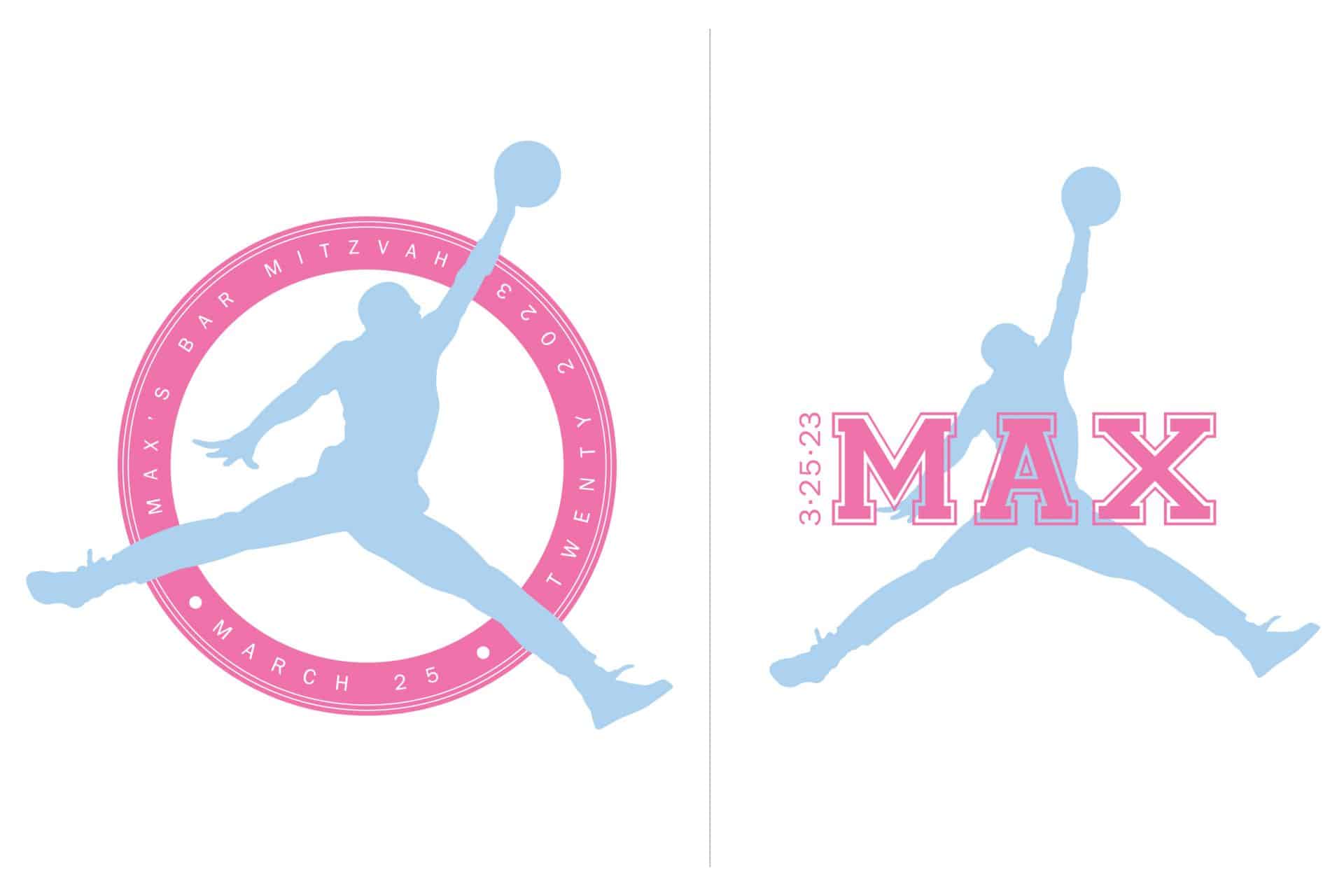 Custom Jordan Basketball Logo Design with Name and Date