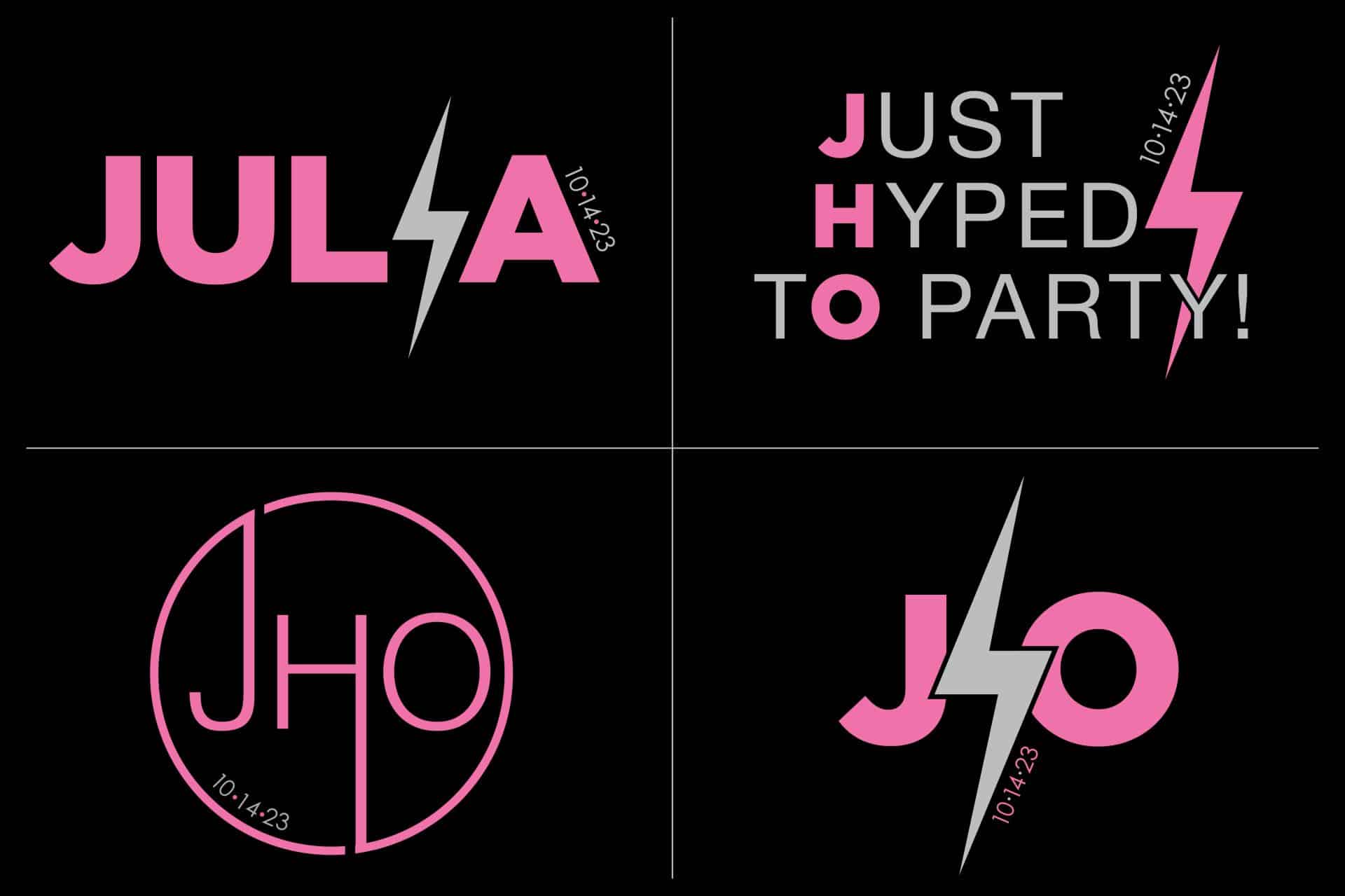 Custom Lightning Bolt Logo Design for Bat Mitzvah