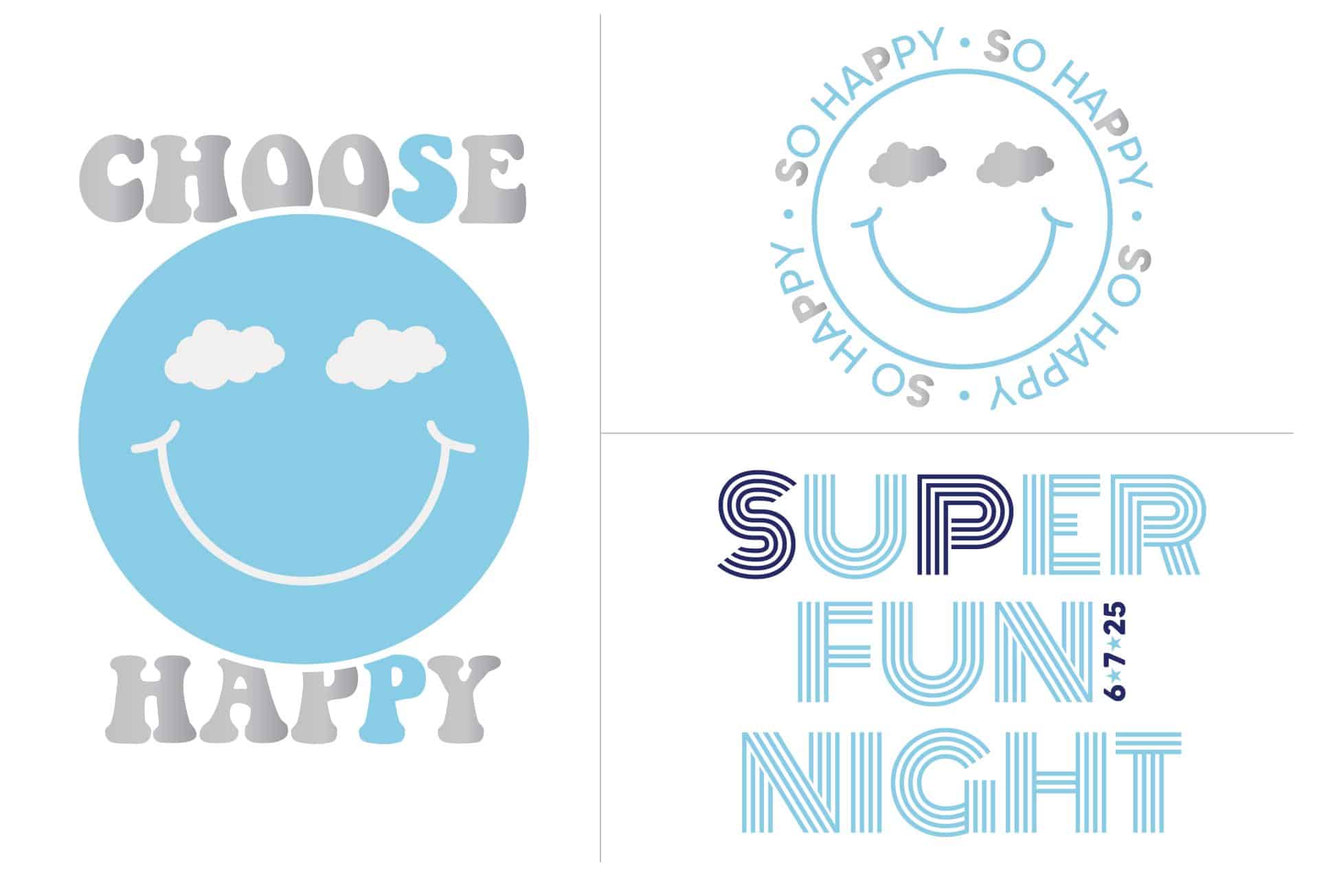 Cloud Themed Bat Mitzvah Logo Set with Slogans