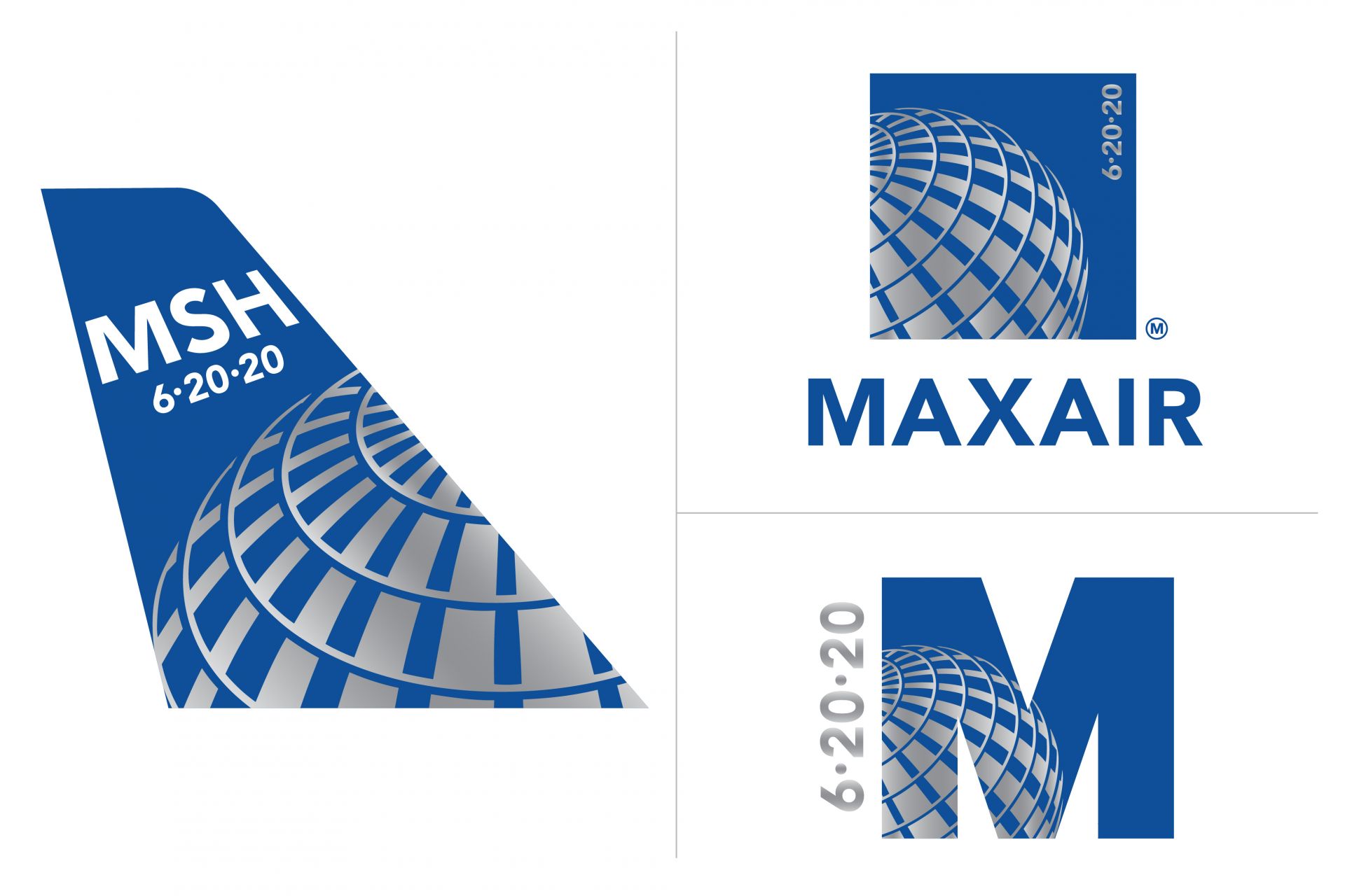 Custom United Airlines Logo for Travel Themed Bar Mitzvah