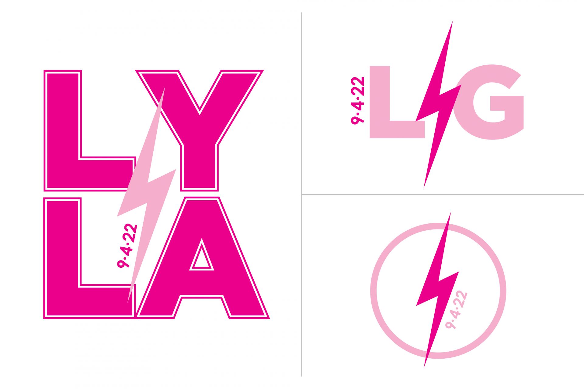 Bat Mitzvah Logo with Lightening Bolt