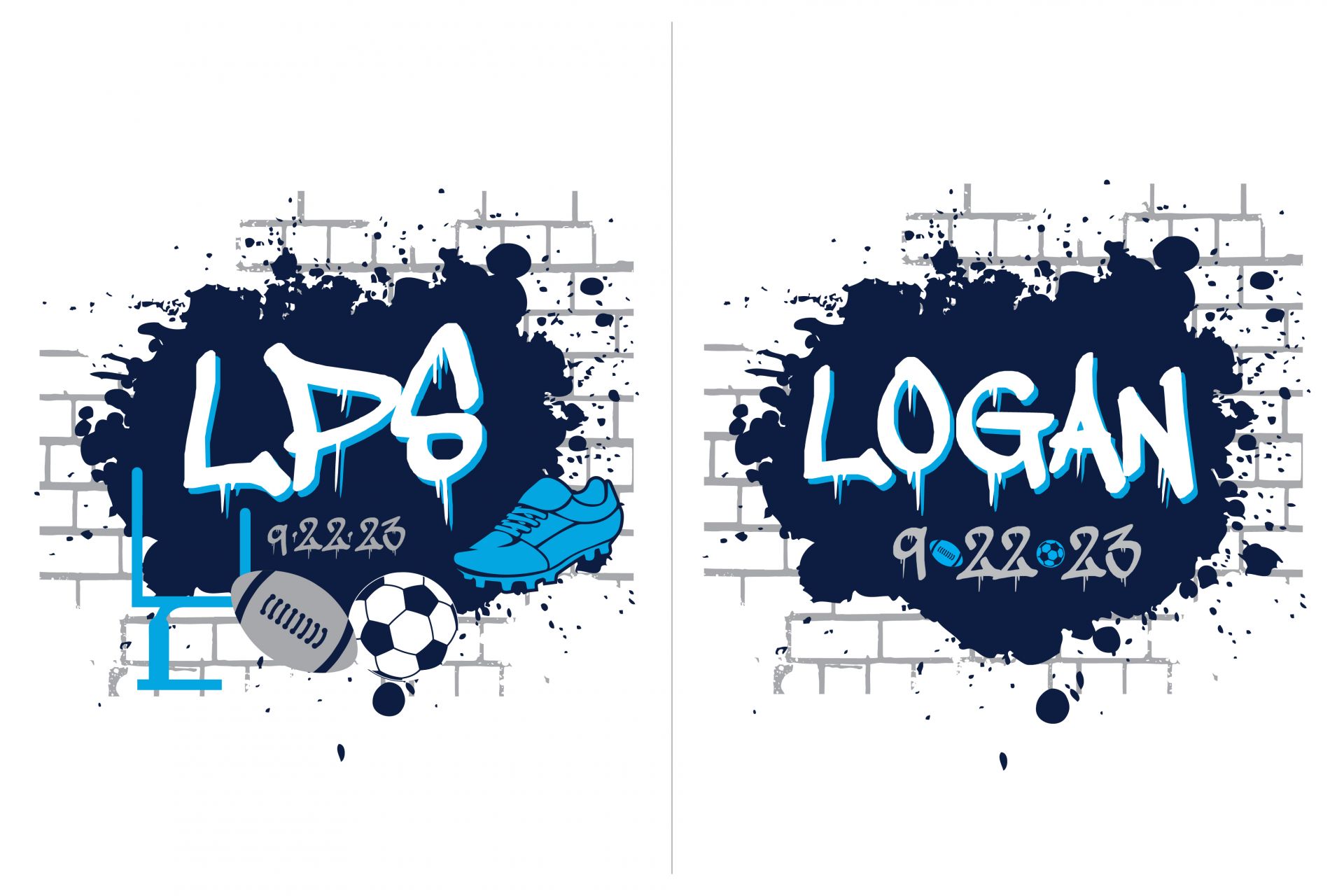 Custom Sports Logo with Splatter Paint