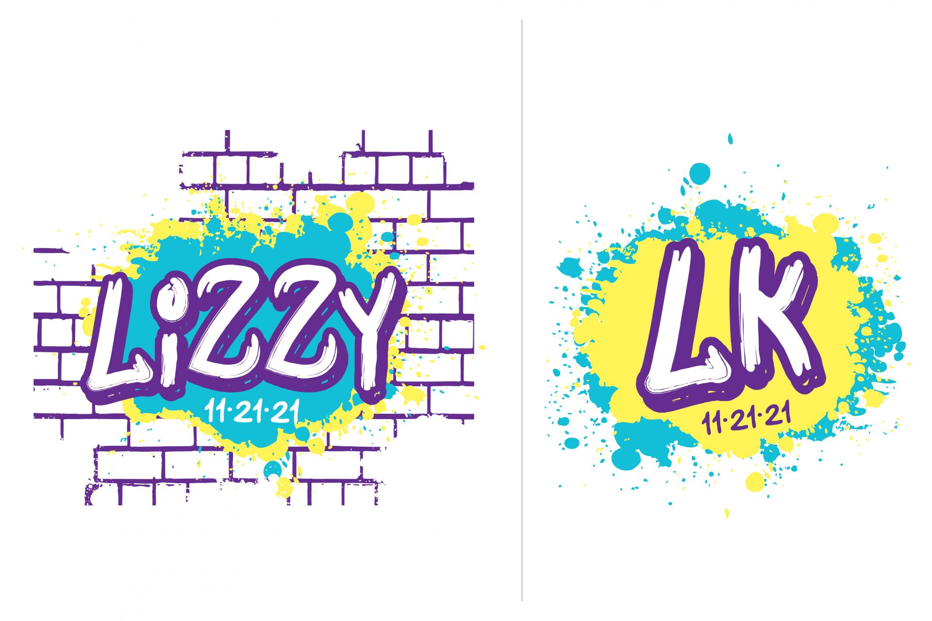 Custom Graffiti Themed Bat Mitzvah Logo