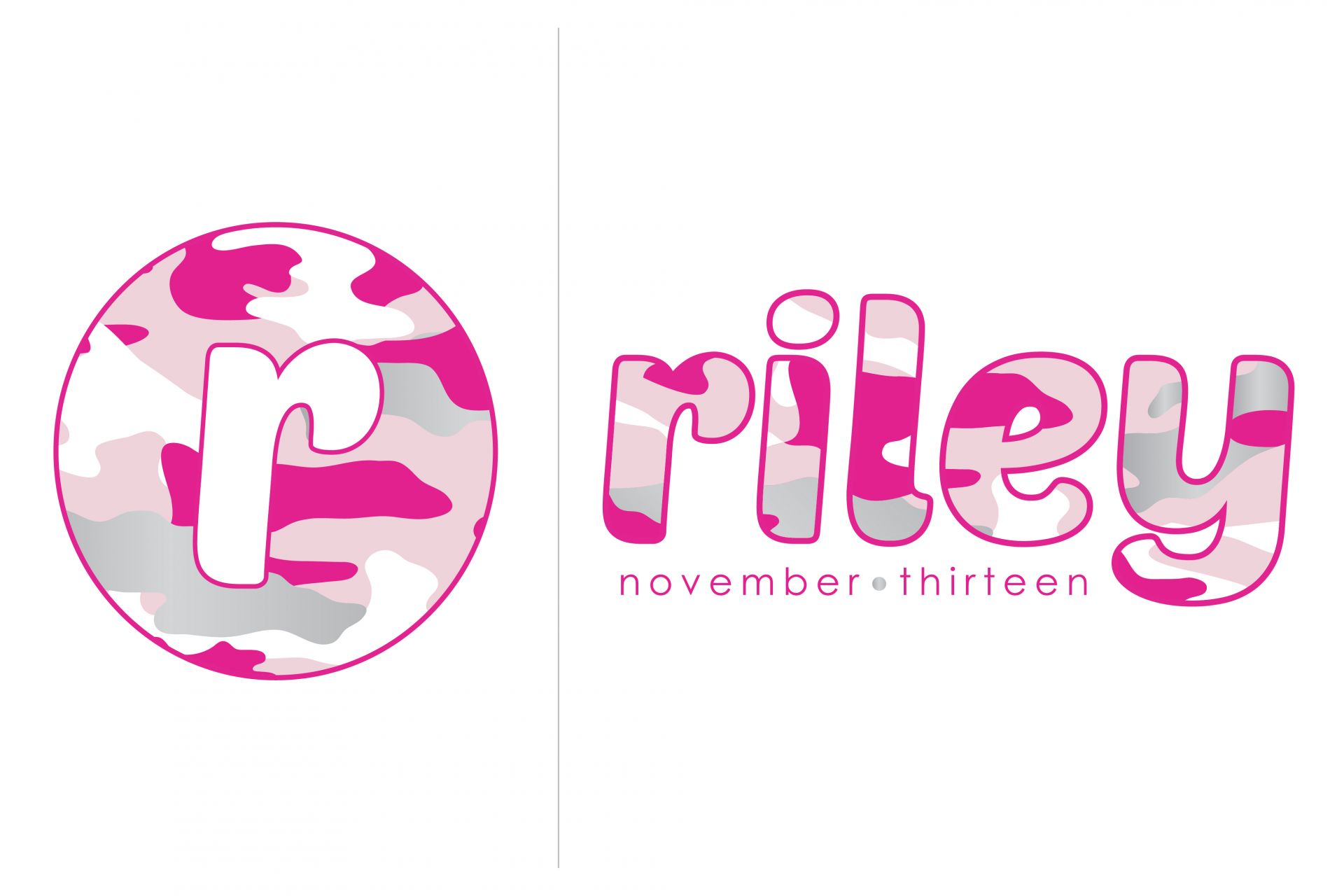 Bat Mitzvah Camouflage Logo Design