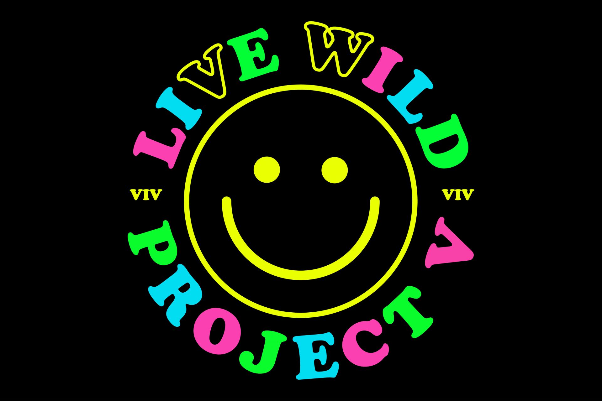 Neon Themed Logo Design with Slogan