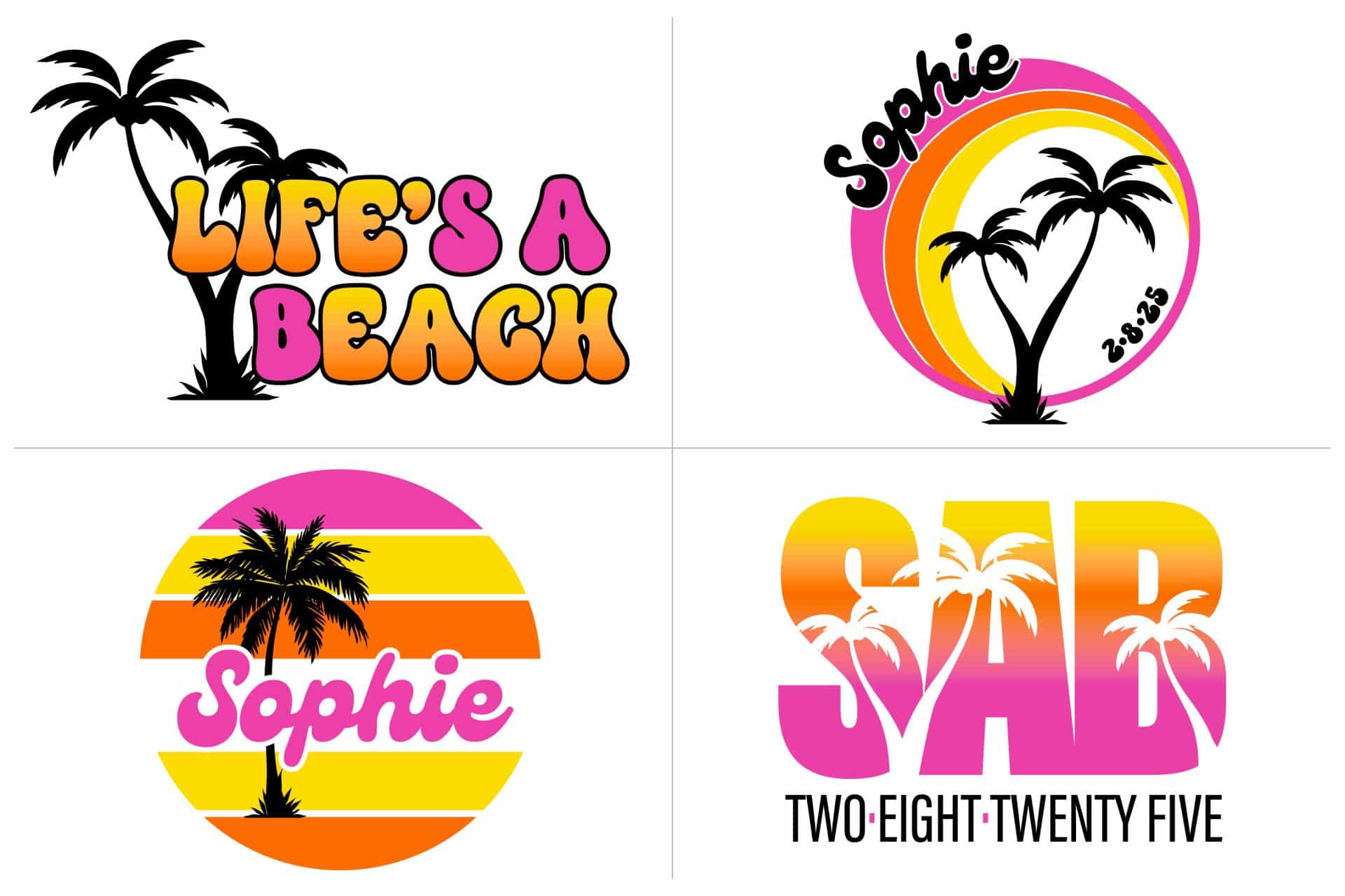 Neon Beach Logo for Bat Mitzvah