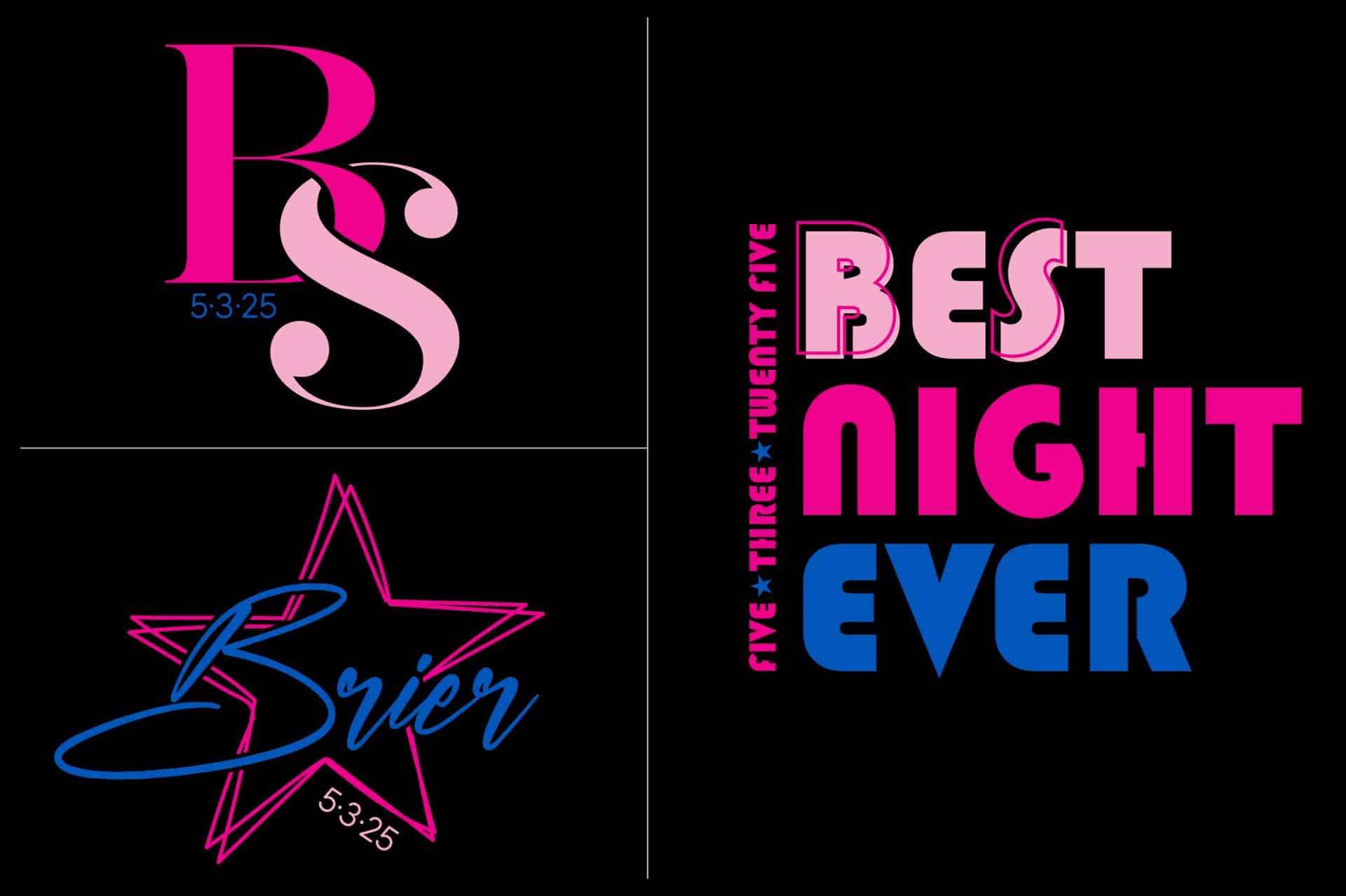 Neon Themed Star Logo