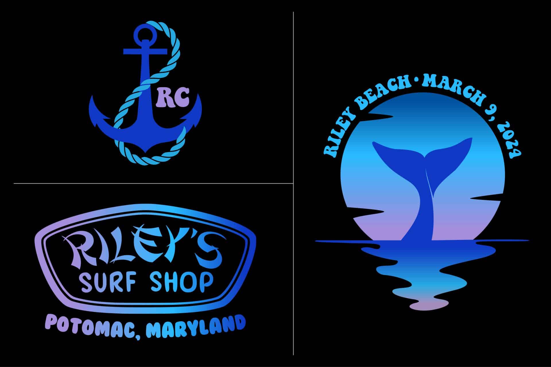 Ombre Beach Themed Logo