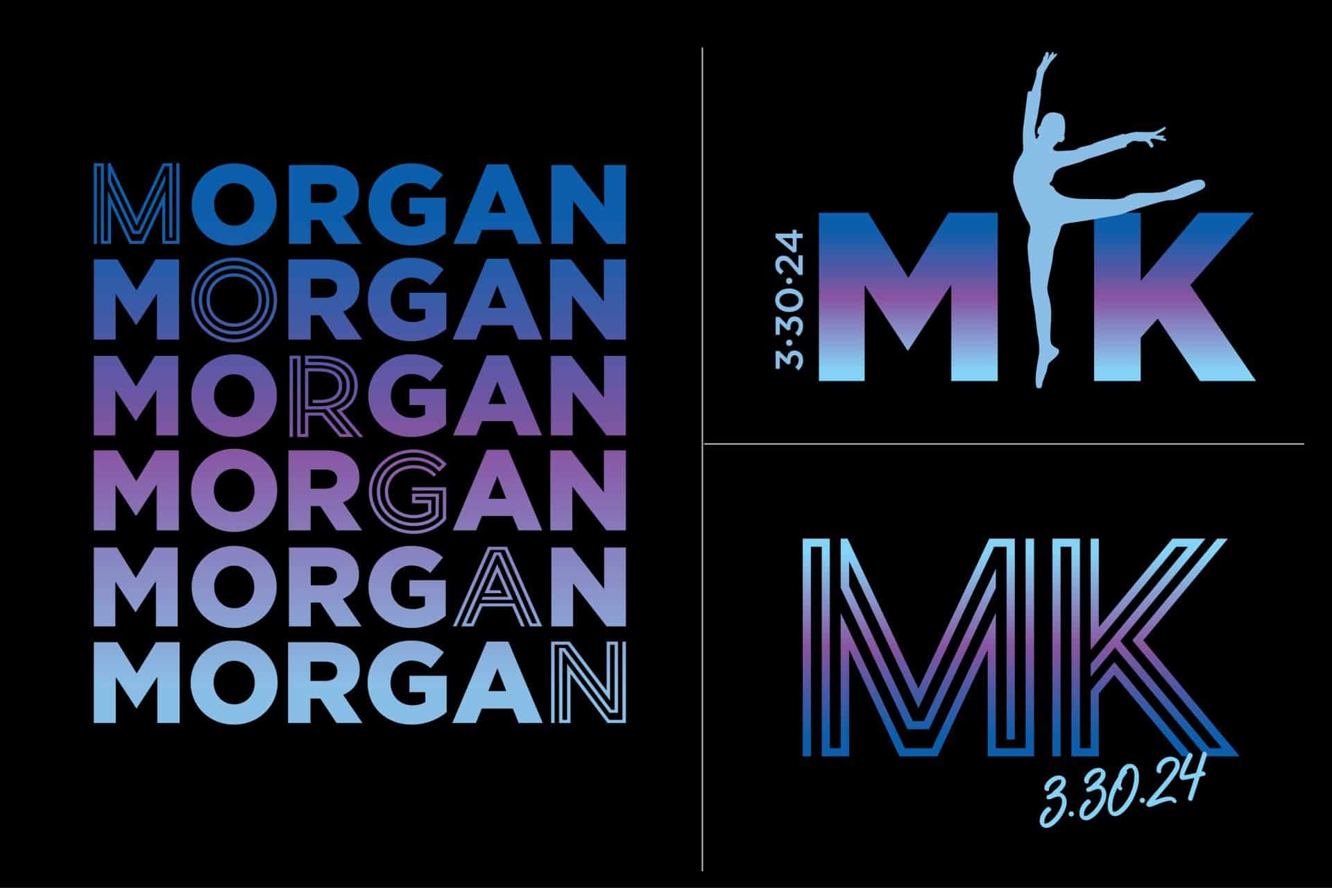 Ombre Dance Themed Logo for Bat Mitzvah