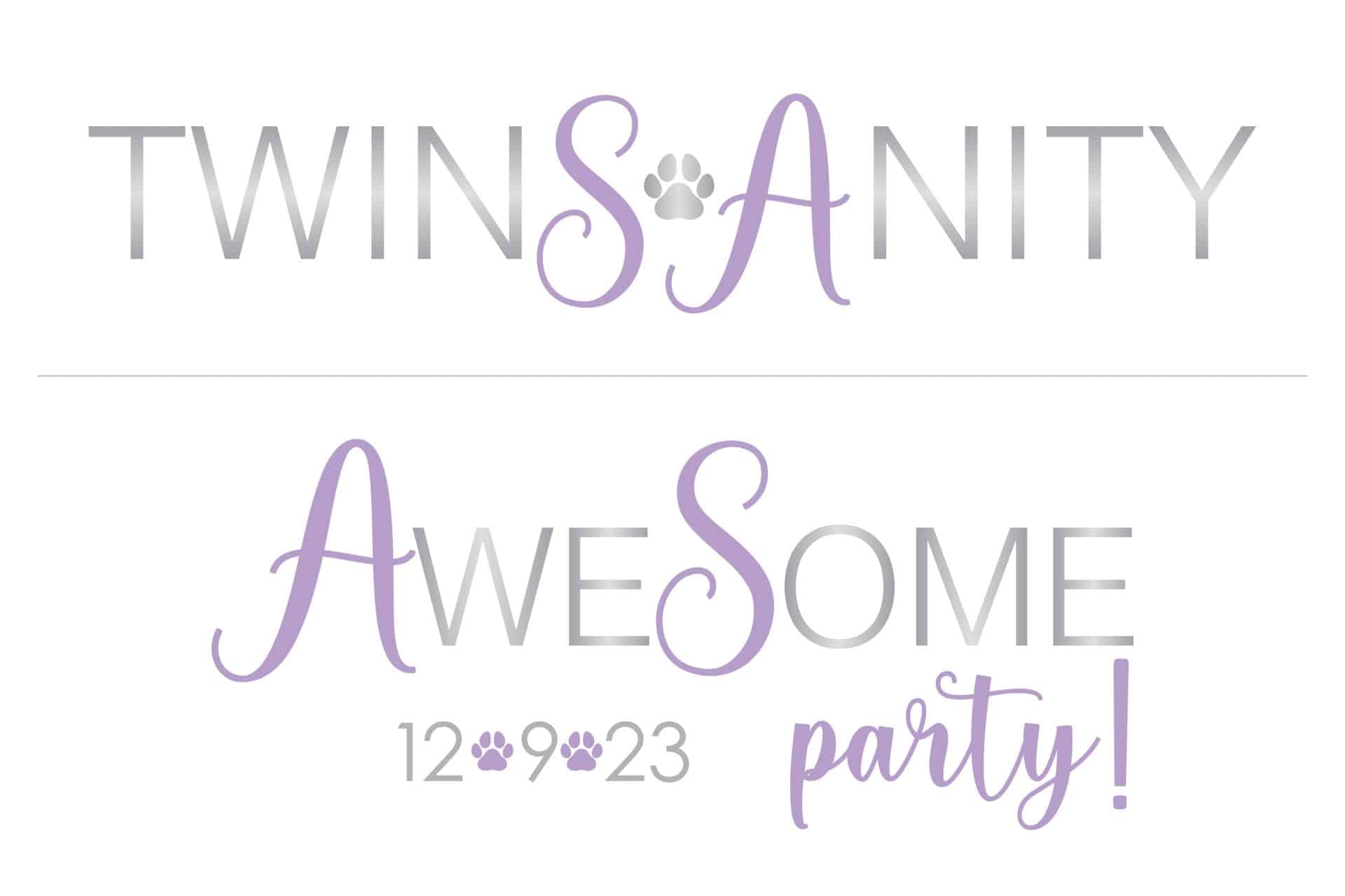 Paw Print Logo for Twins