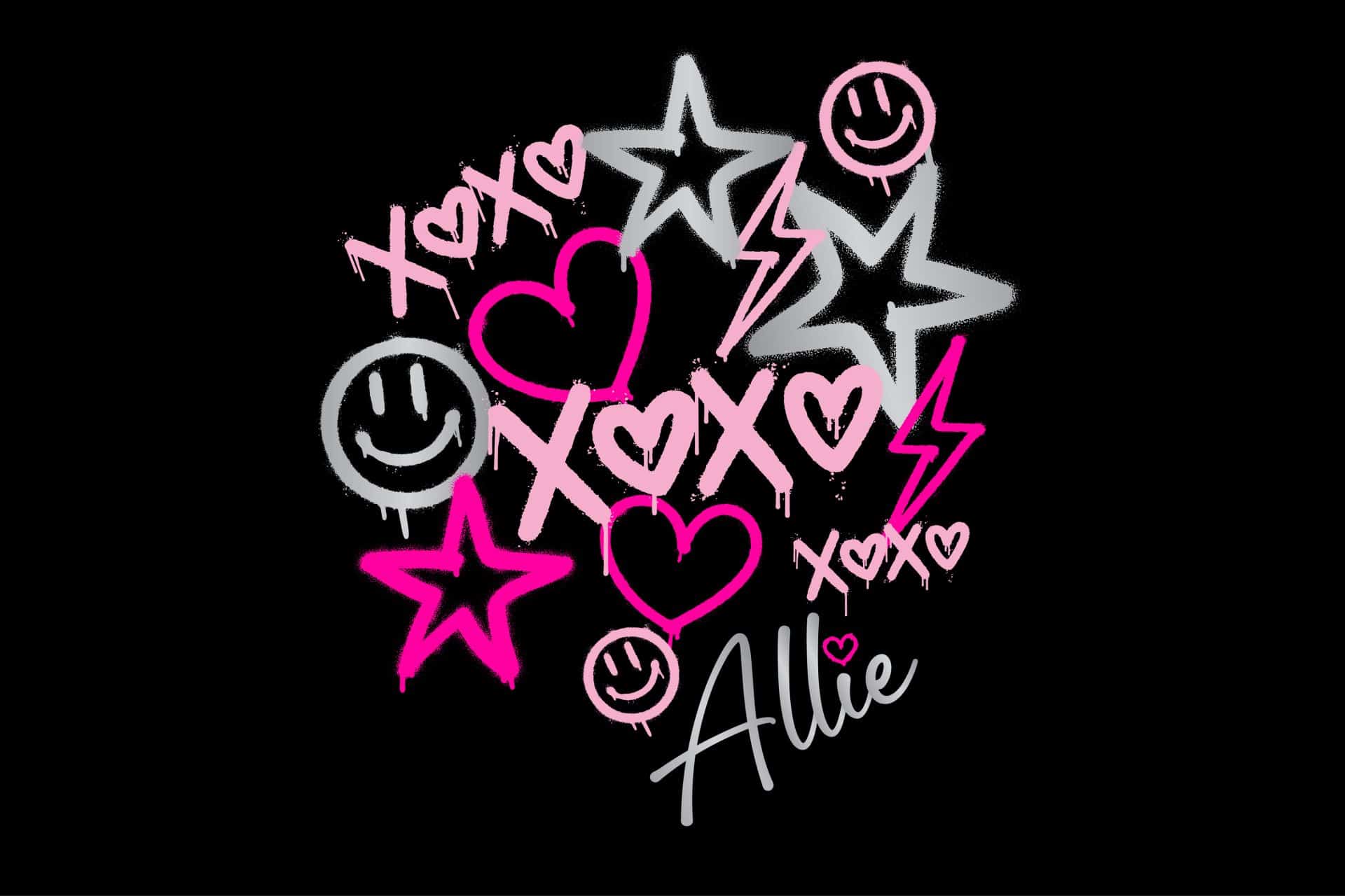 Drippy Pink Graffiti Bat Mitzvah Logo