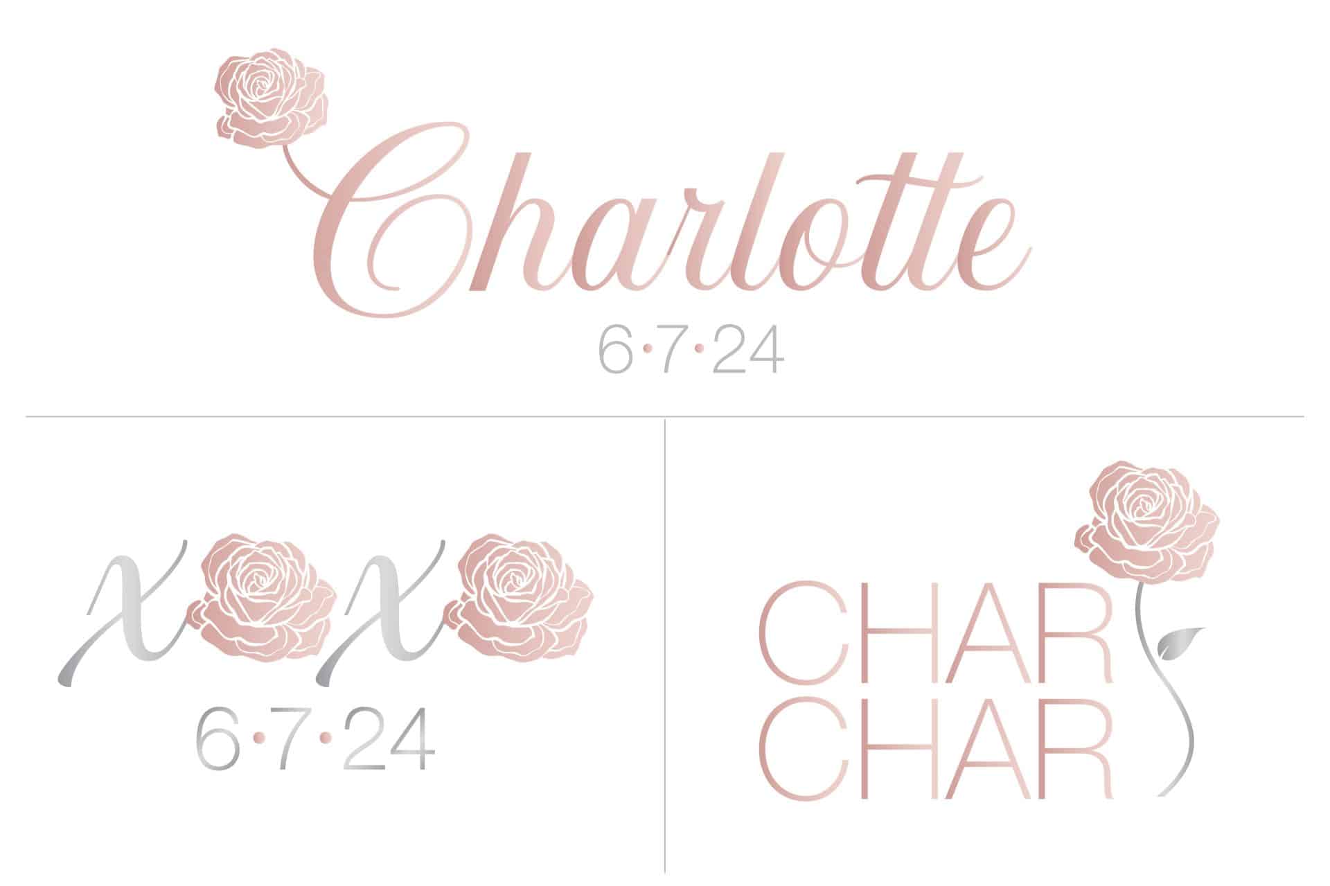 Rose Themed Bat Mitzvah Logo