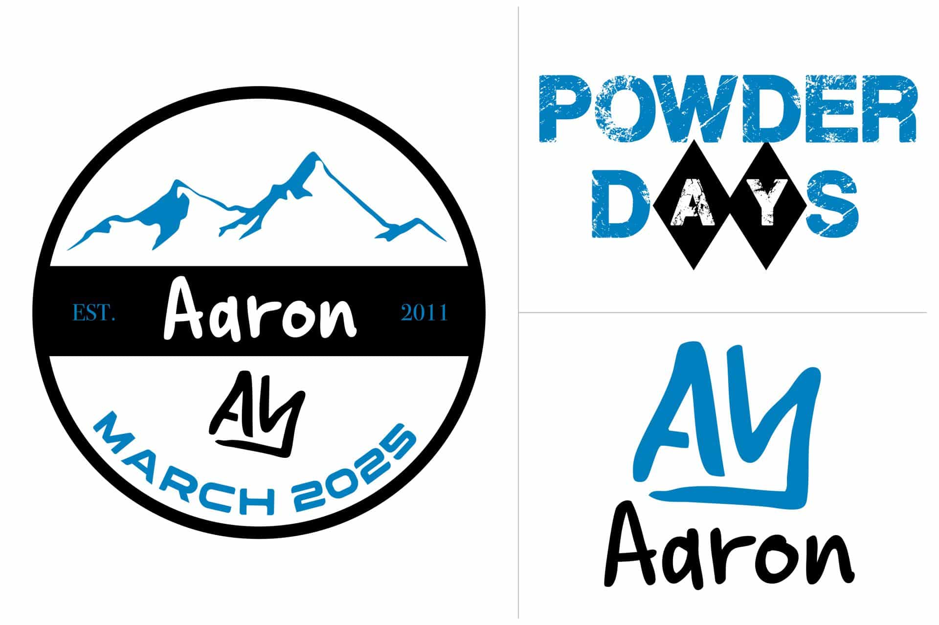 Custom Ski Themed Bar Mitzvah Logo