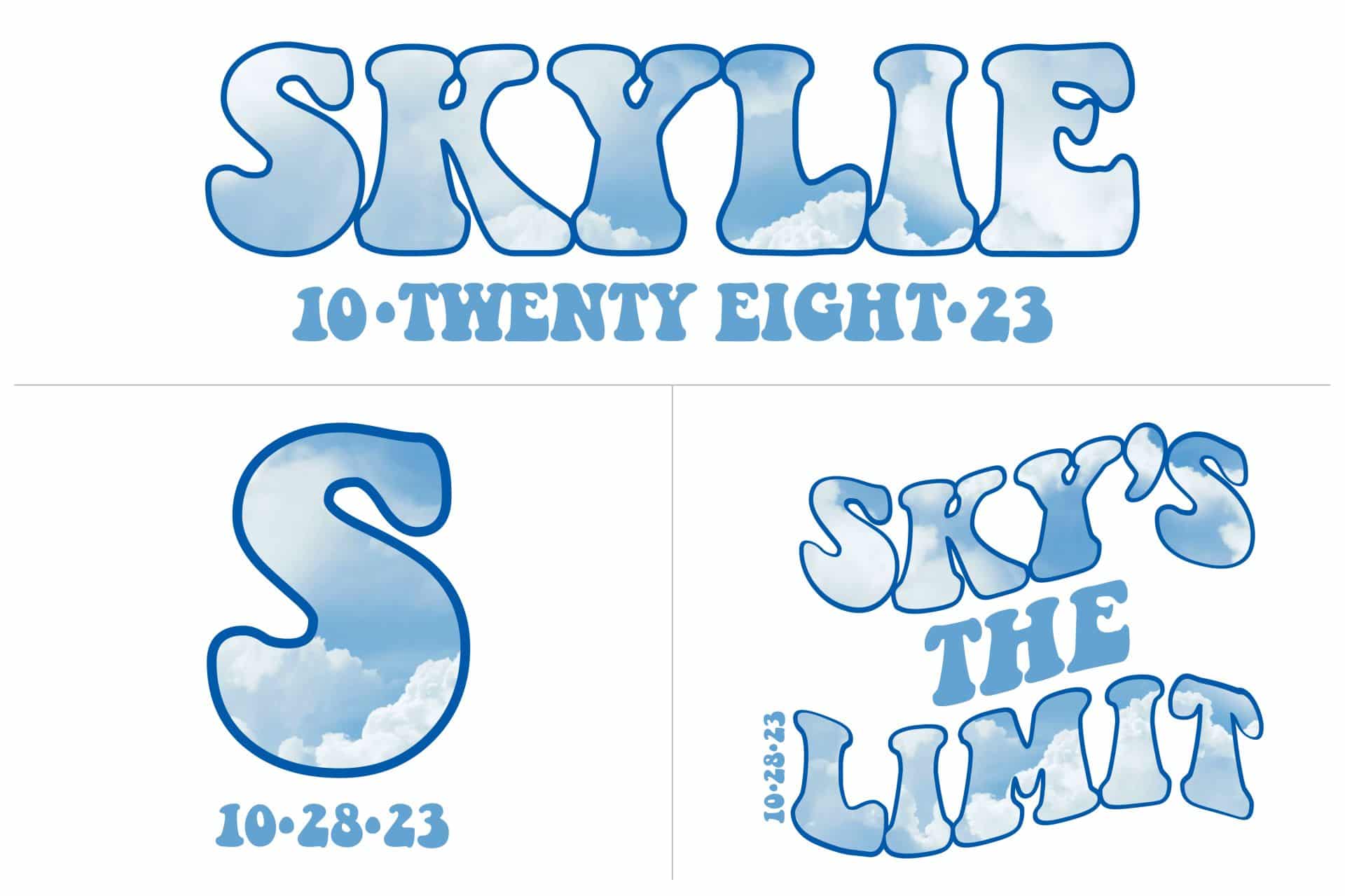 Sky Themed Bat Mitzvah Logo with Slogan