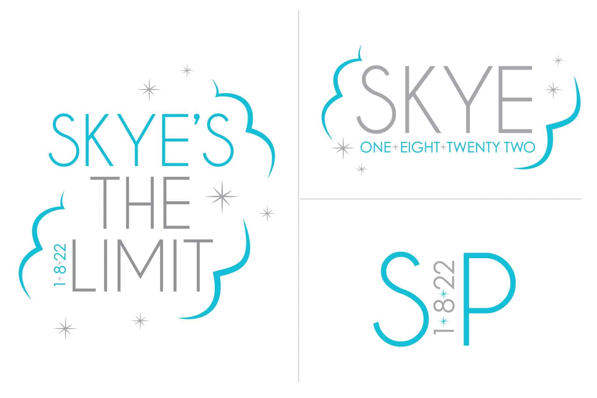 Galaxy Themed Bat Mitzvah Logo Design With Name Slogan, Initials and Date