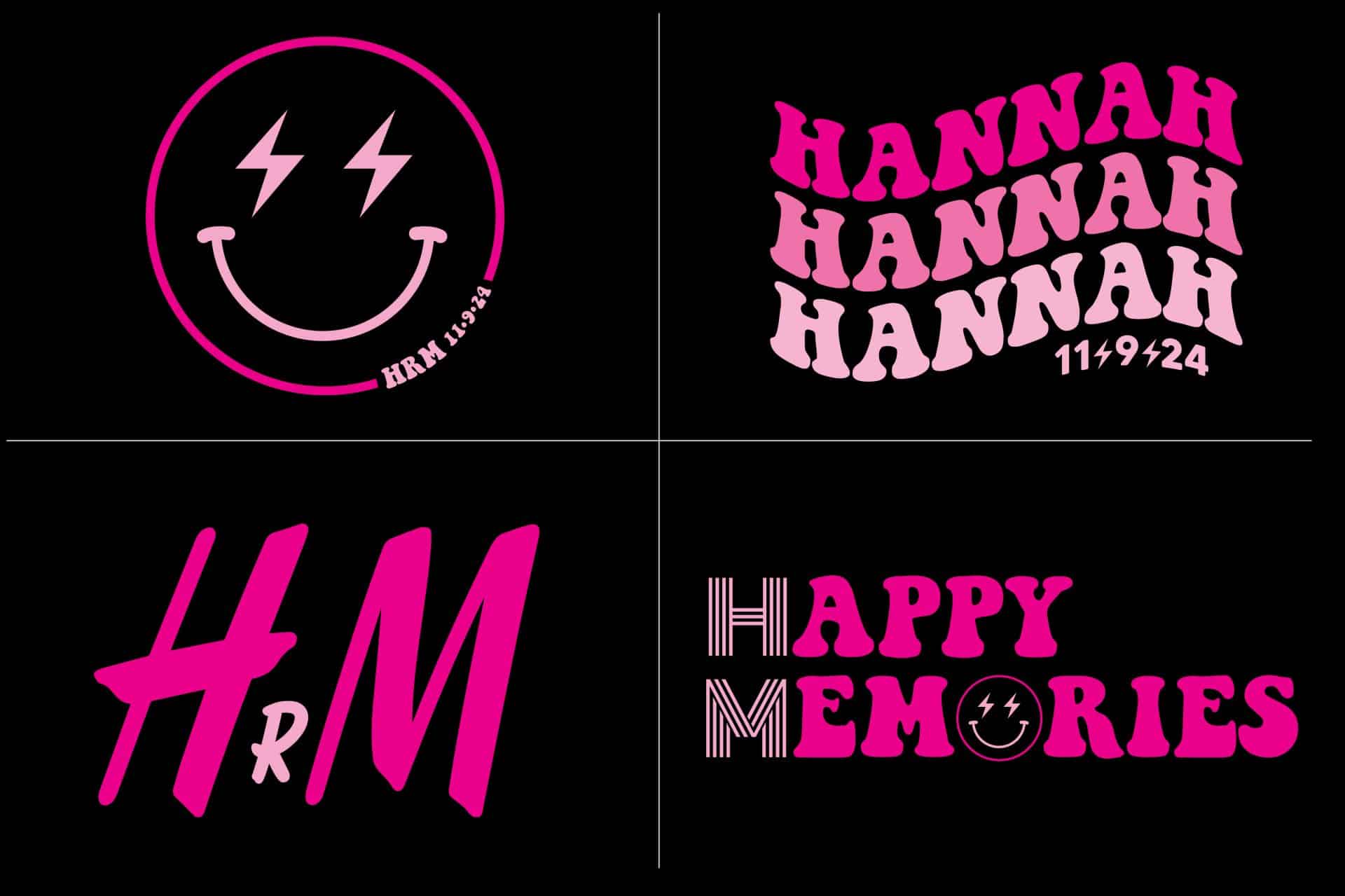 Ombre Smiley Face Logo for Bat Mitzvah