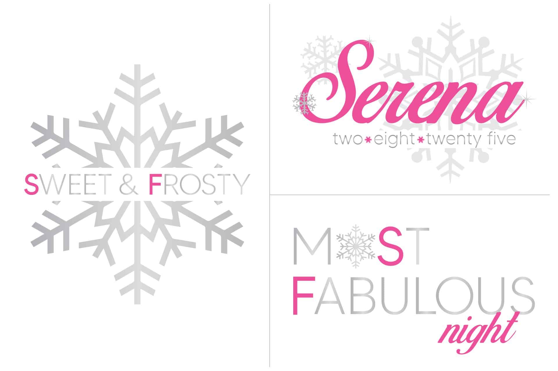 Snowflake Logo Set for Bat Mitzvah