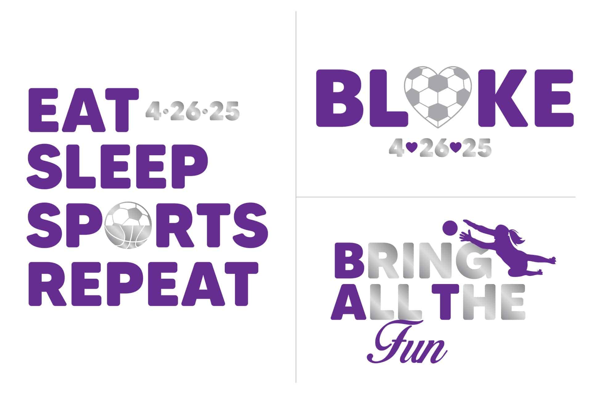 Sports Themed Logo Design with Soccer & Basketball for Girl