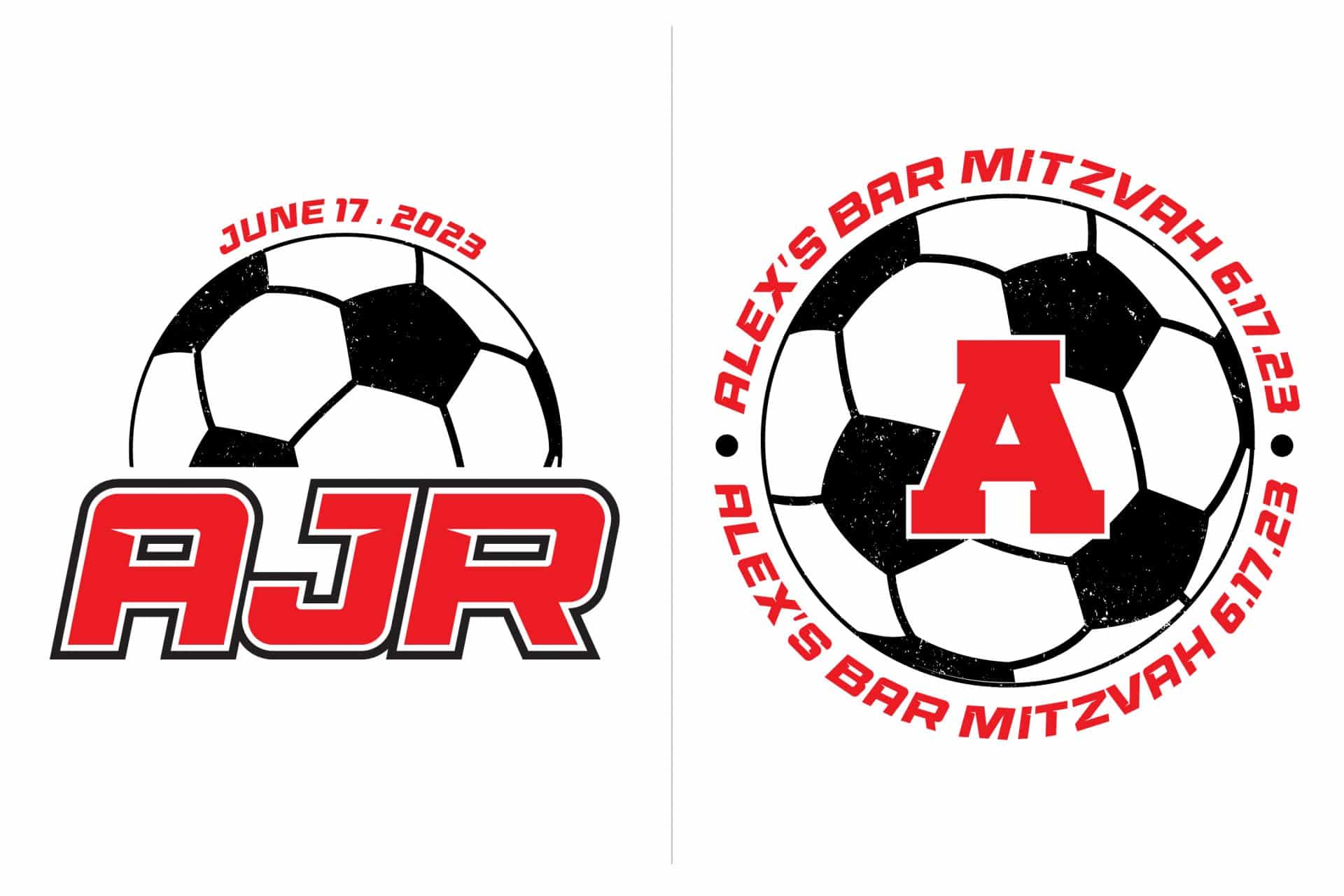 Custom Soccer Logo Design with Initials and Date