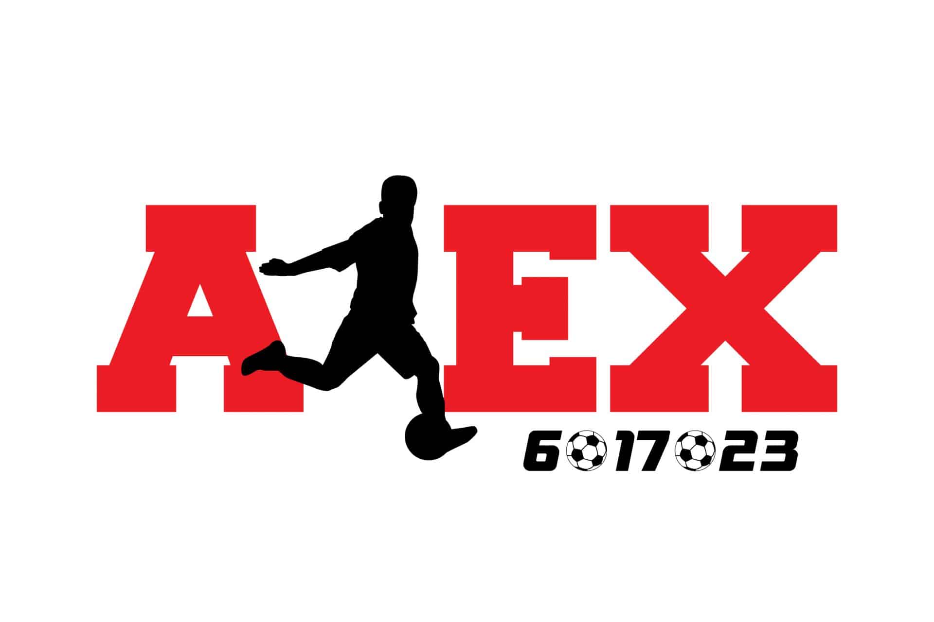 Custom Soccer Logo Design with Name and Date
