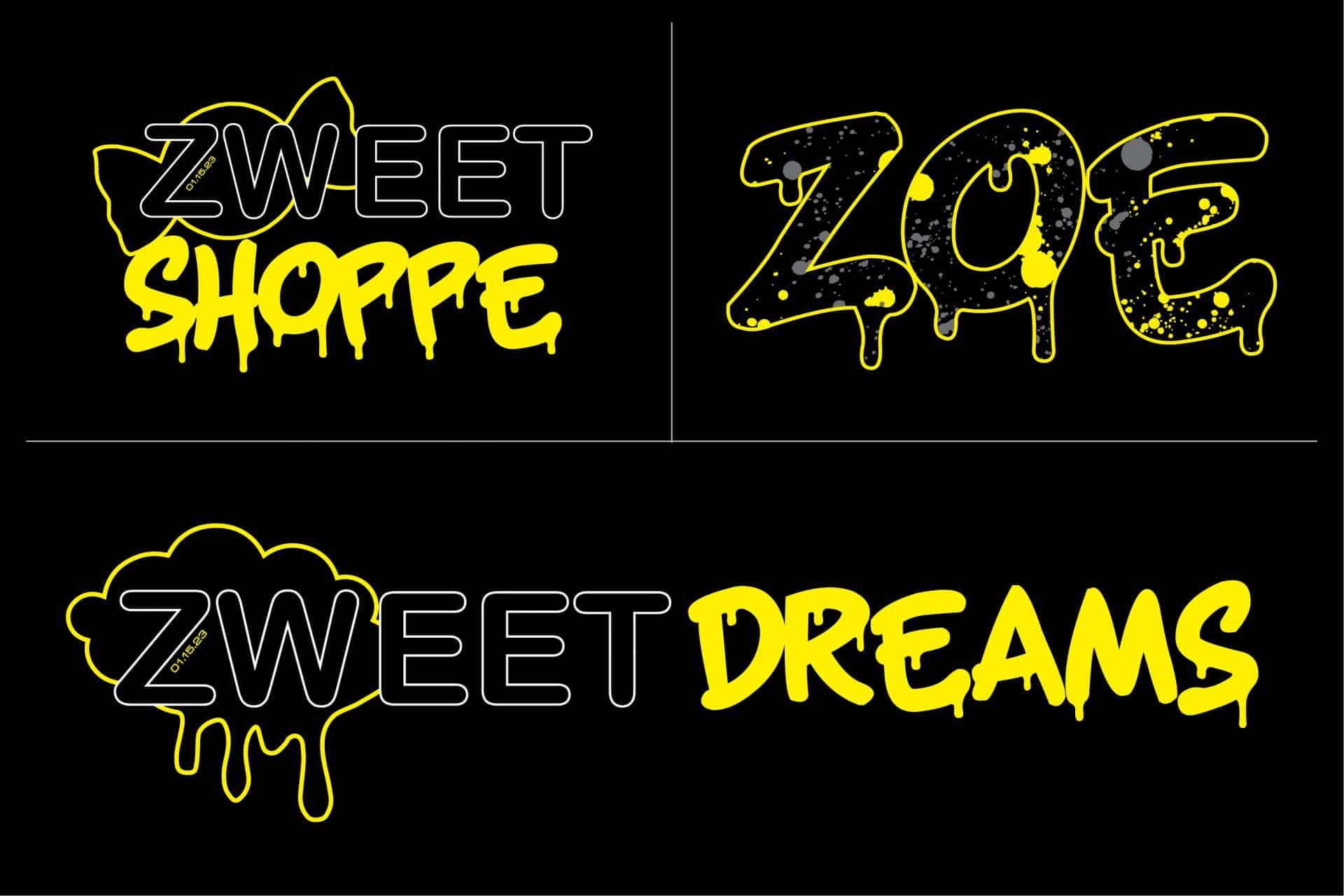 Neon Splatter Logo Design with Name and Slogan