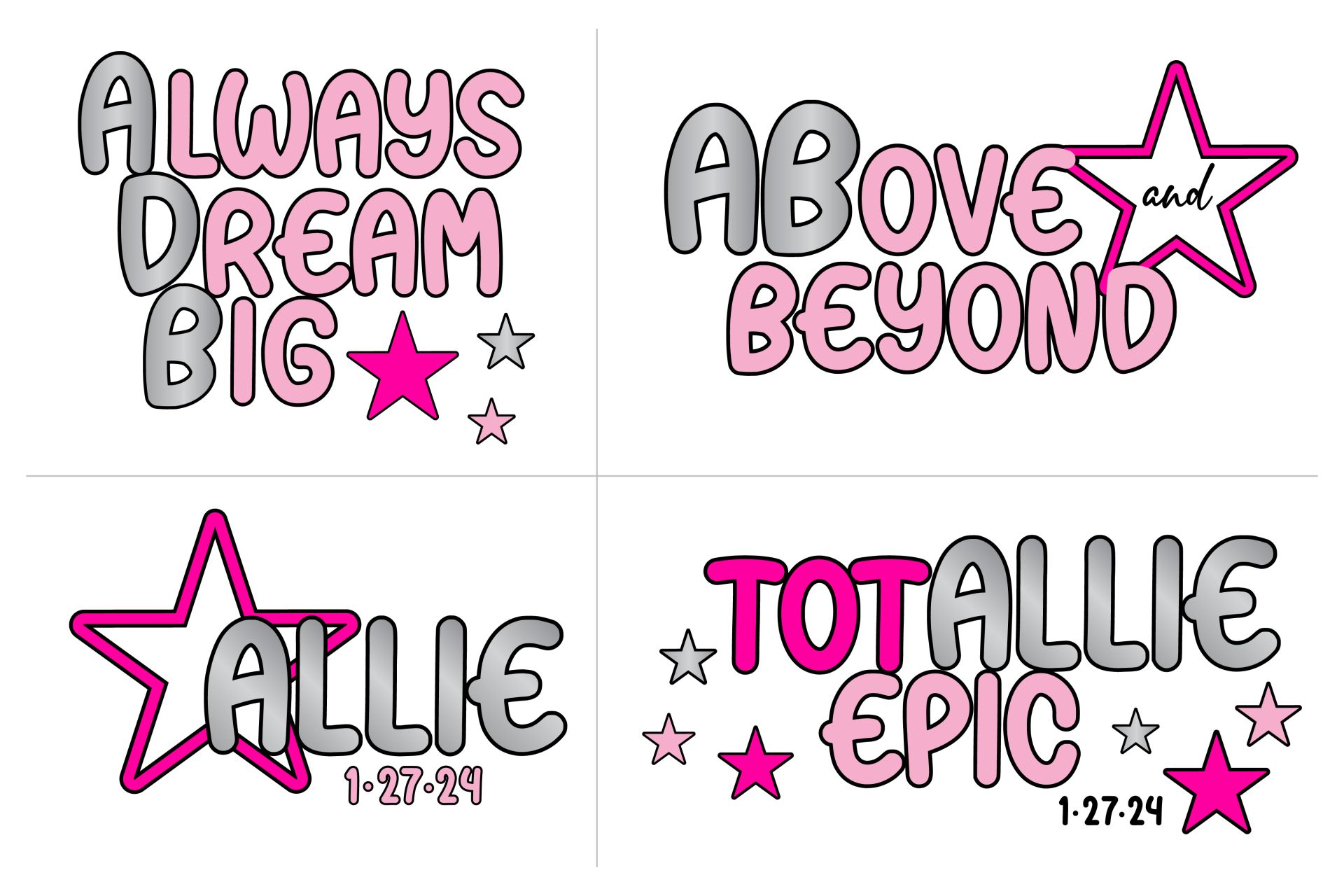 Star Themed Bat Mitzvah Logo