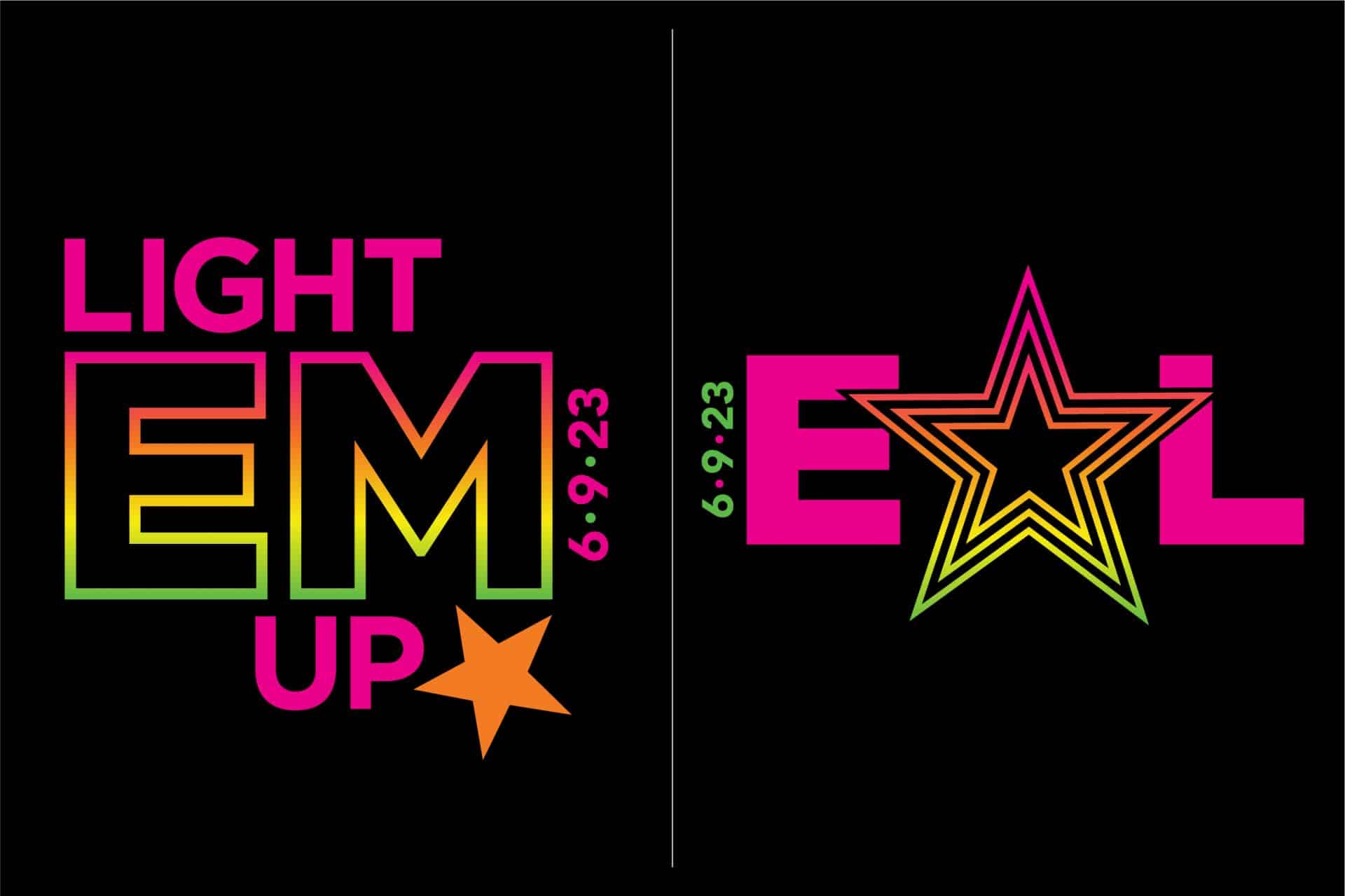 Ombre Star Initials Logo Design