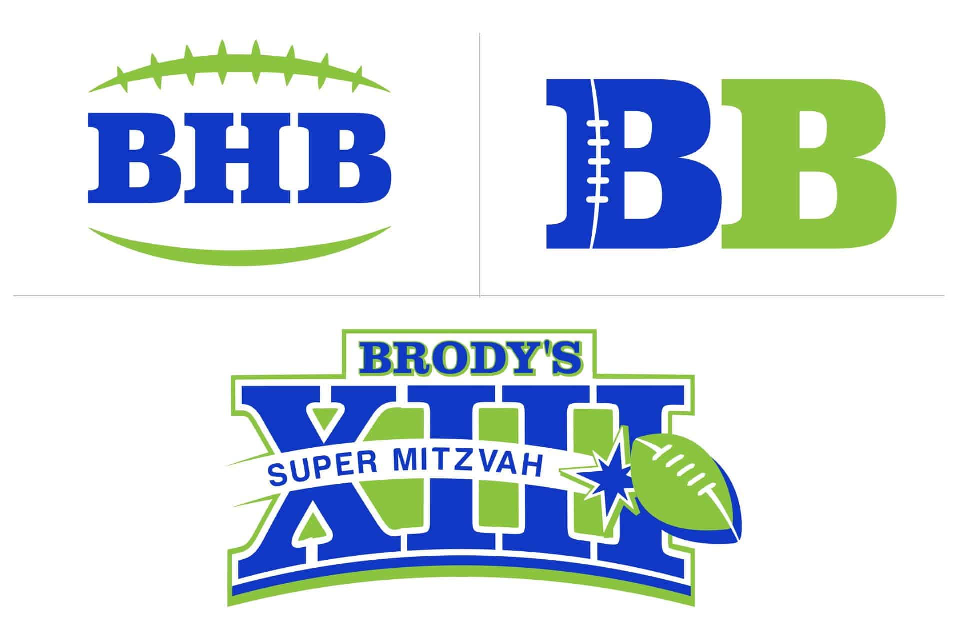 Super Bowl Themed Bar Mitzvah Logo