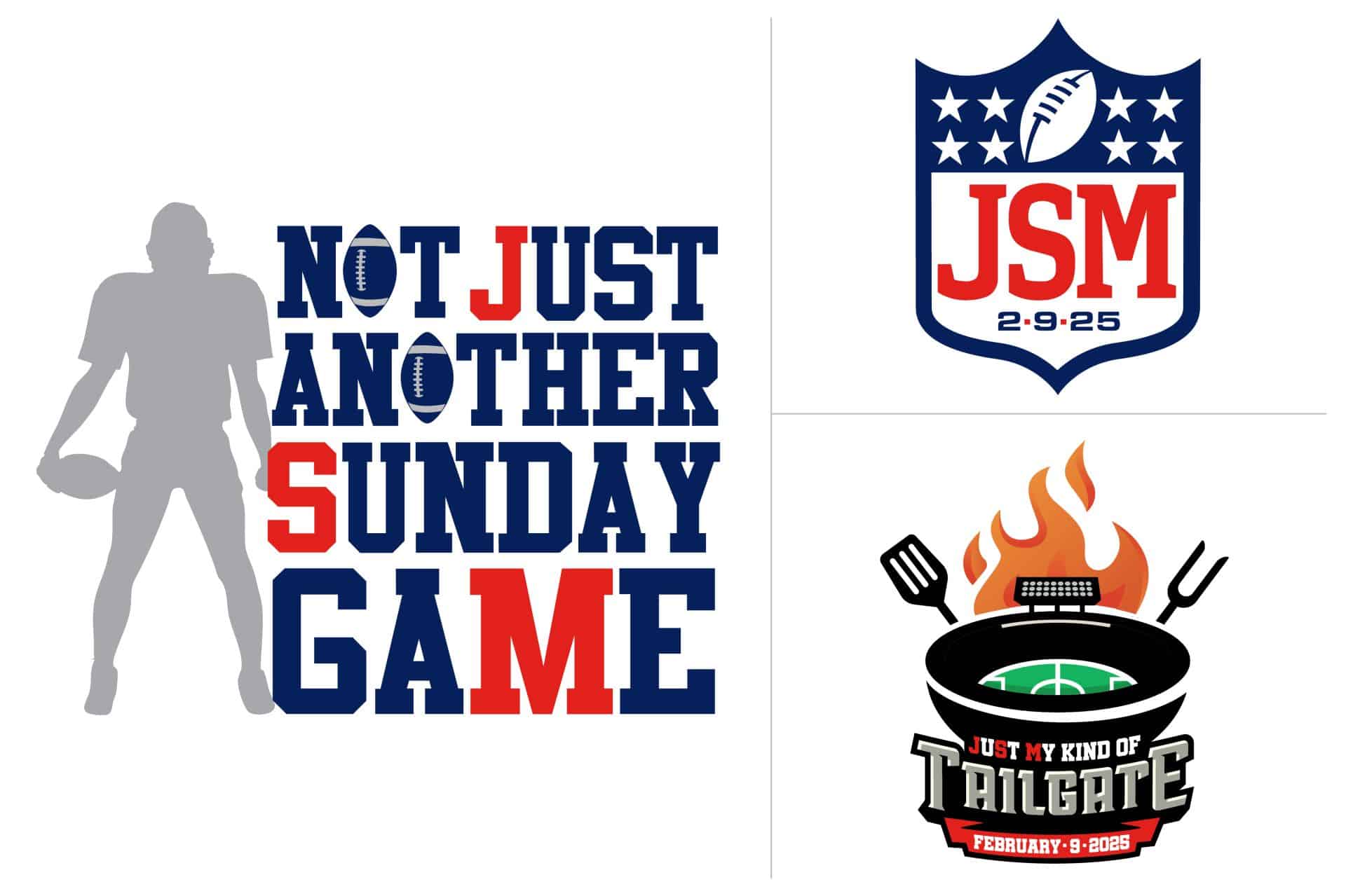 Super Bowl Themed Logo Branding with Slogan