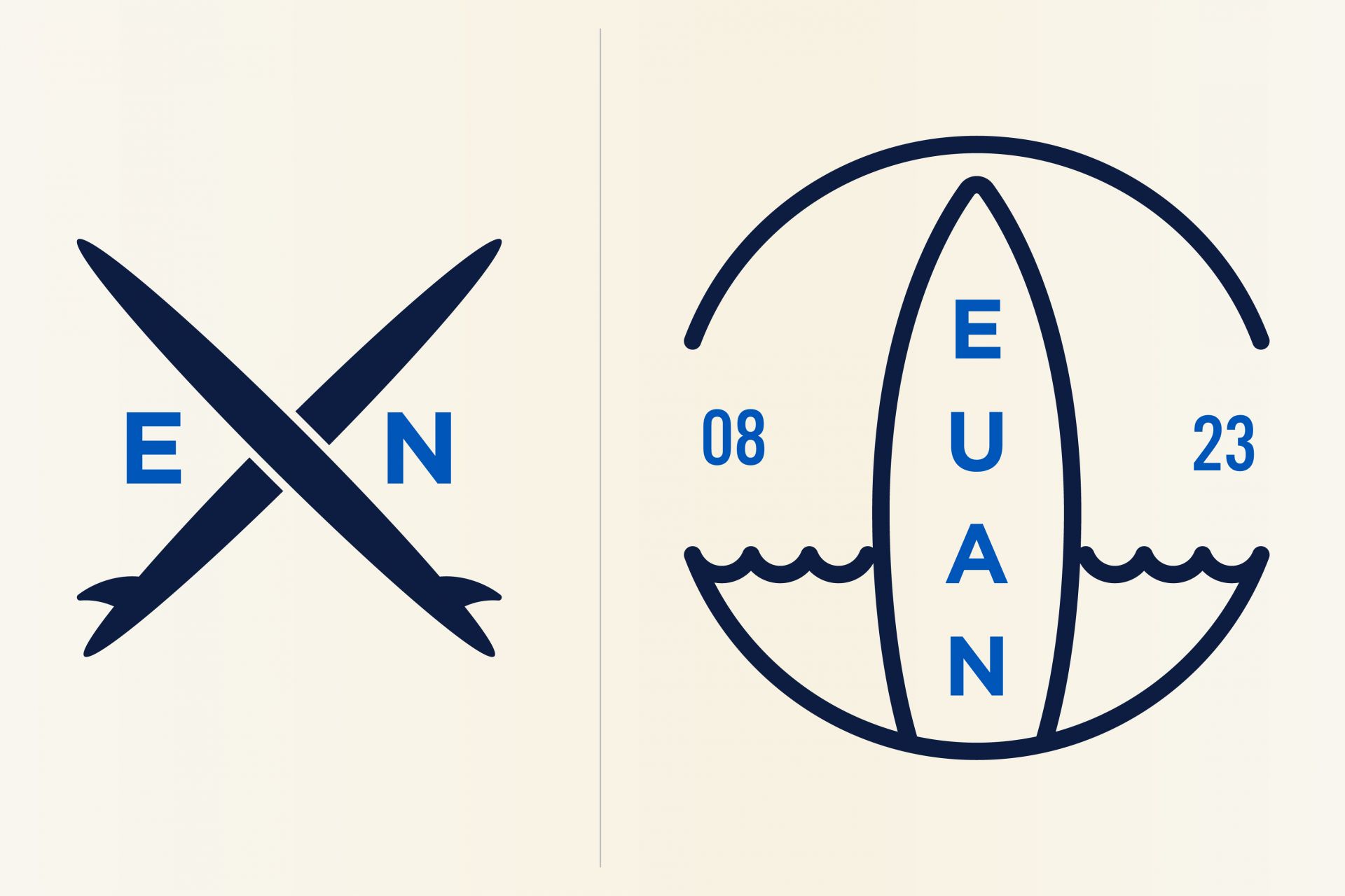 Surf Themed Custom Bat Mitzvah Logo Design