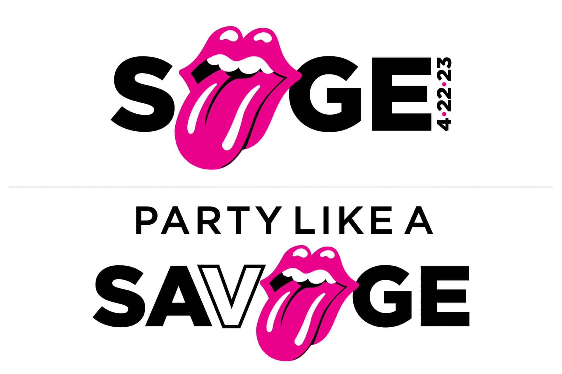 Custom Rolling Stones Logo Design with Name and Date