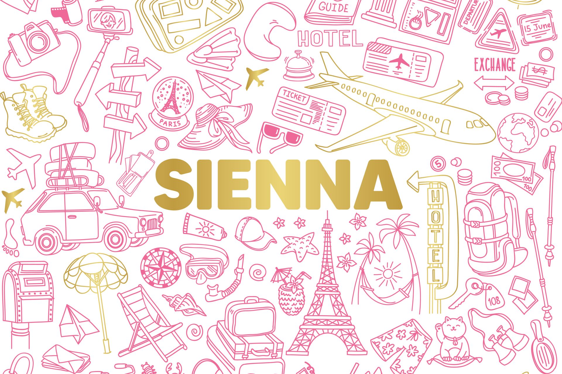 Travel Collage Bat Mitzvah Logo