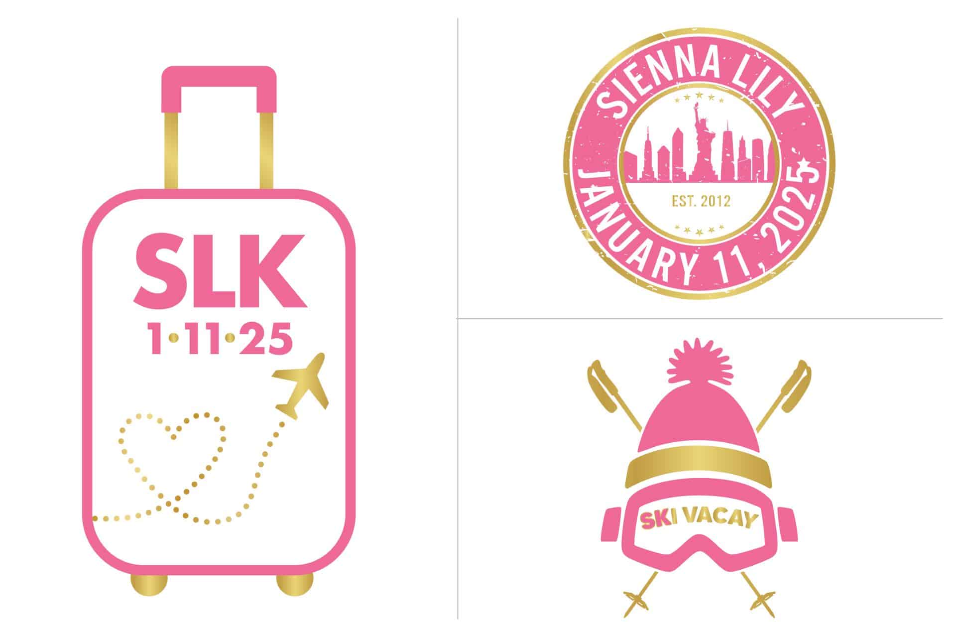 Custom Travel Suitcase Logo for Bat Mitzvah