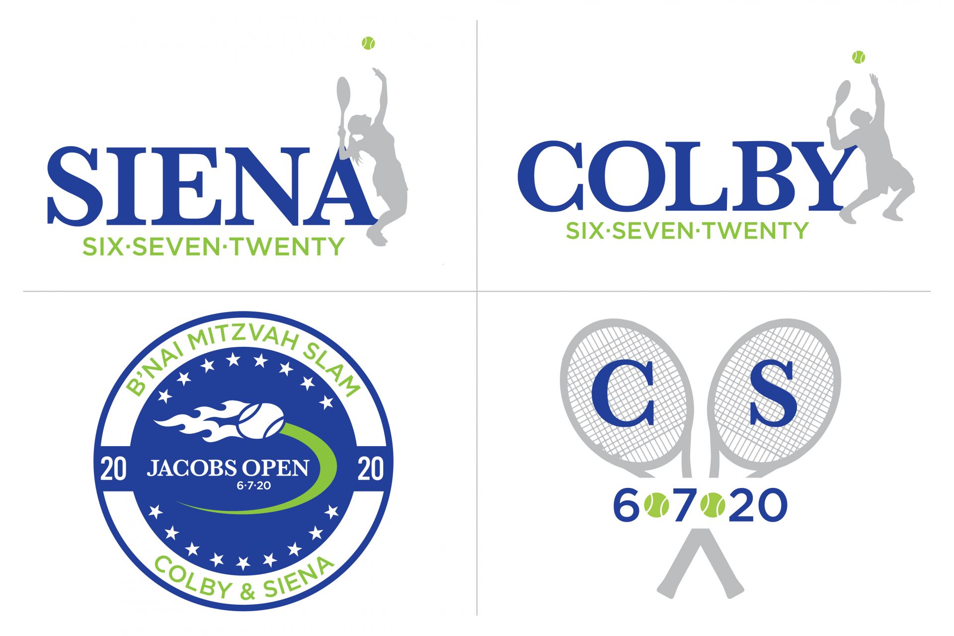 Custom Tennis Logo for Sports Themed B'nai Mitzvah