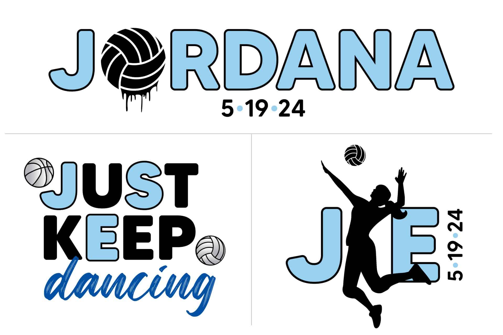 Volleyball Themed Logo for Bat Mitzvah