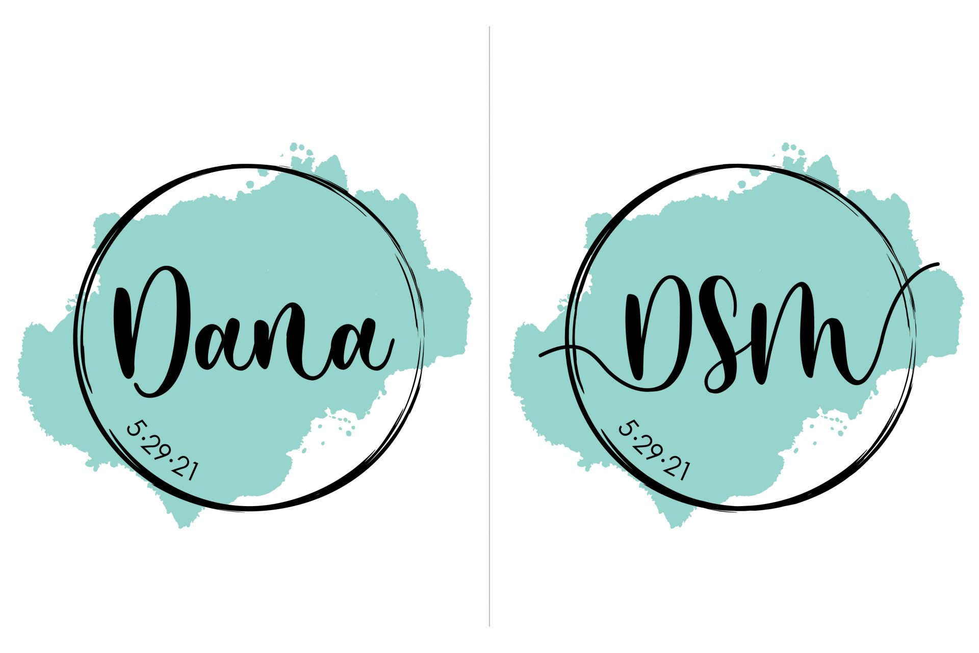 Custom Watercolor Logo for Bat Mitzvah