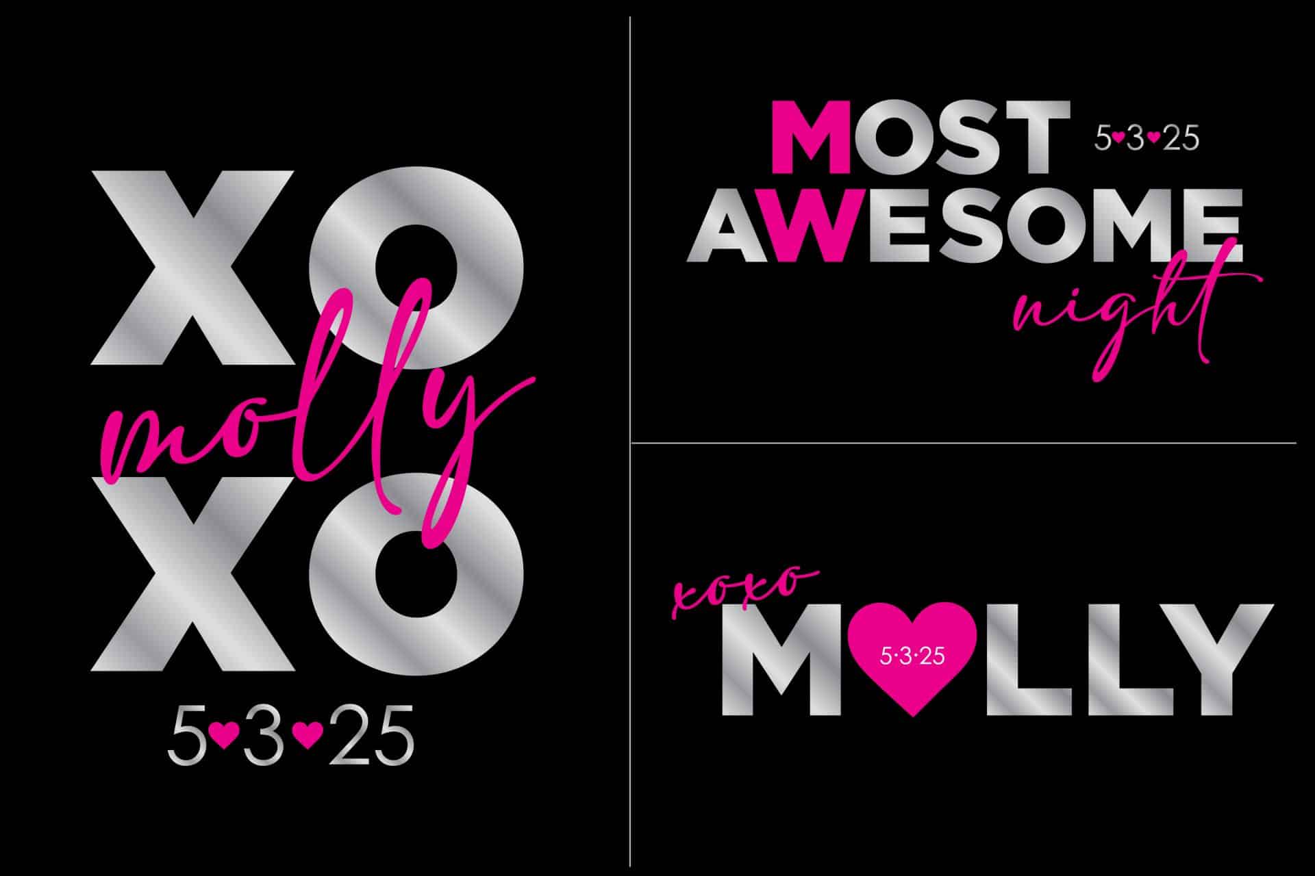 Heart and Kisses Logo Branding