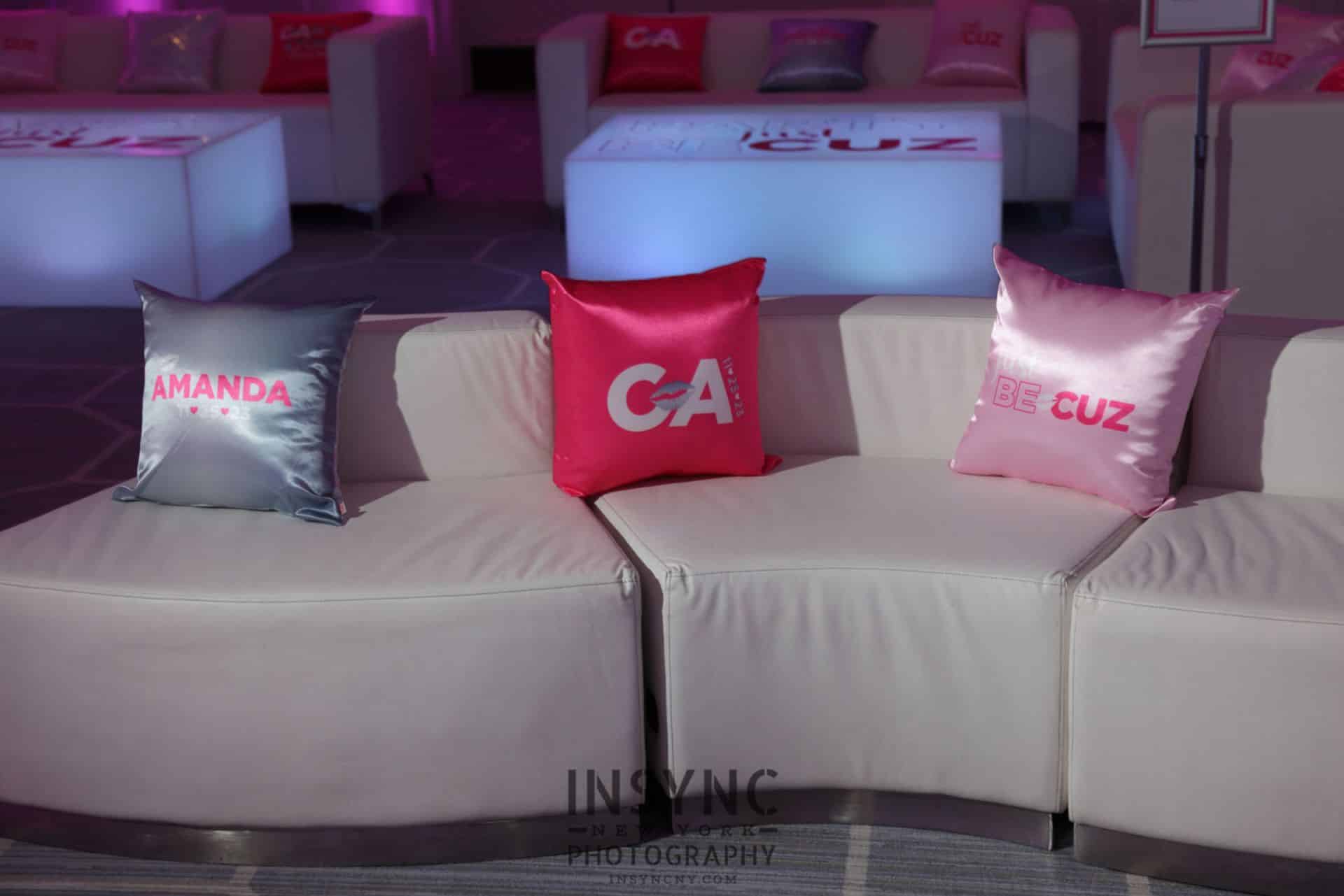 Bat Mitzvah Lounge Decor at Quaker Ridge