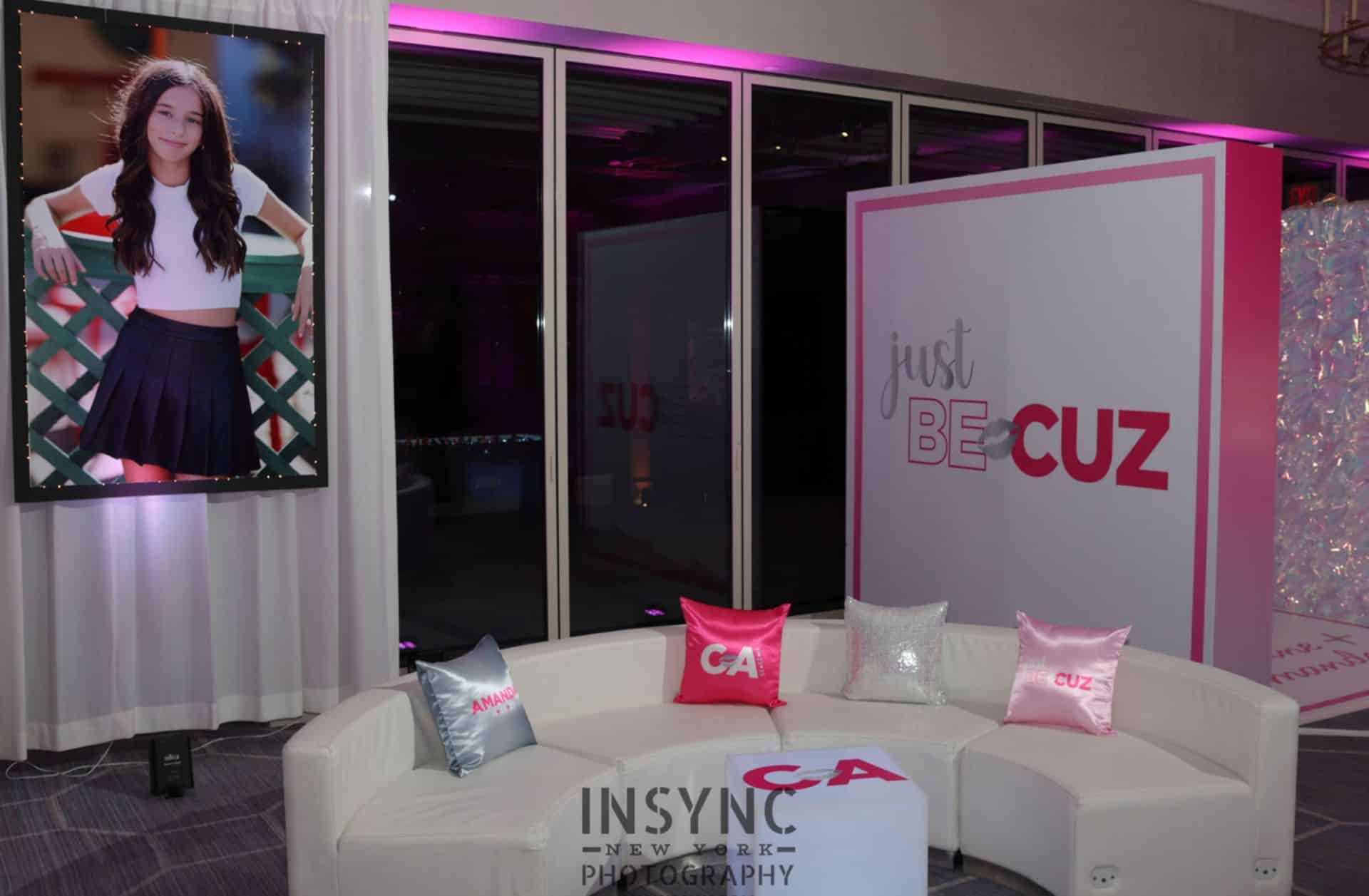 Bat Mitzvah Lounge Decor at Quaker Ridge