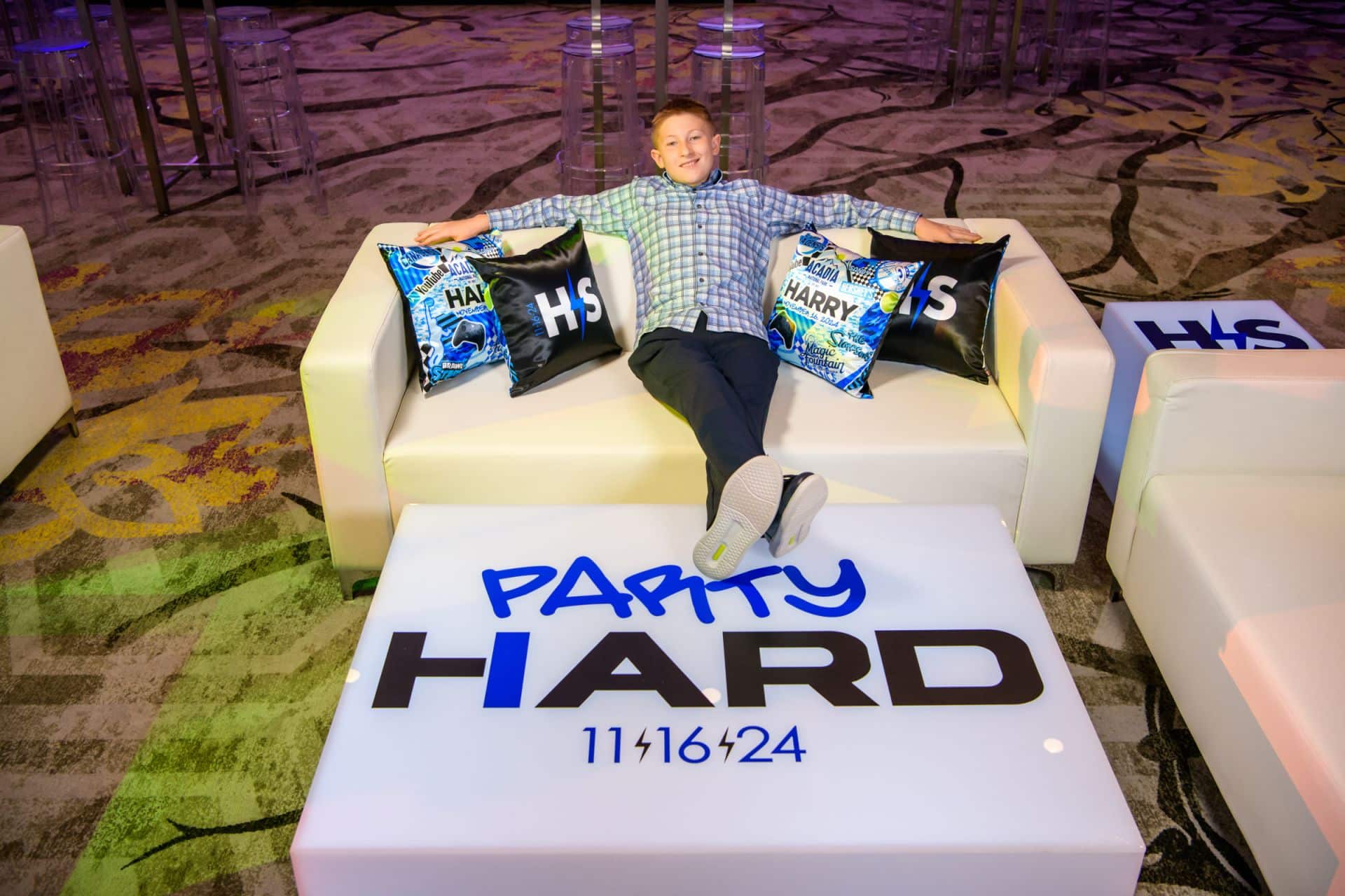 Custom LED Lounge with Pillows