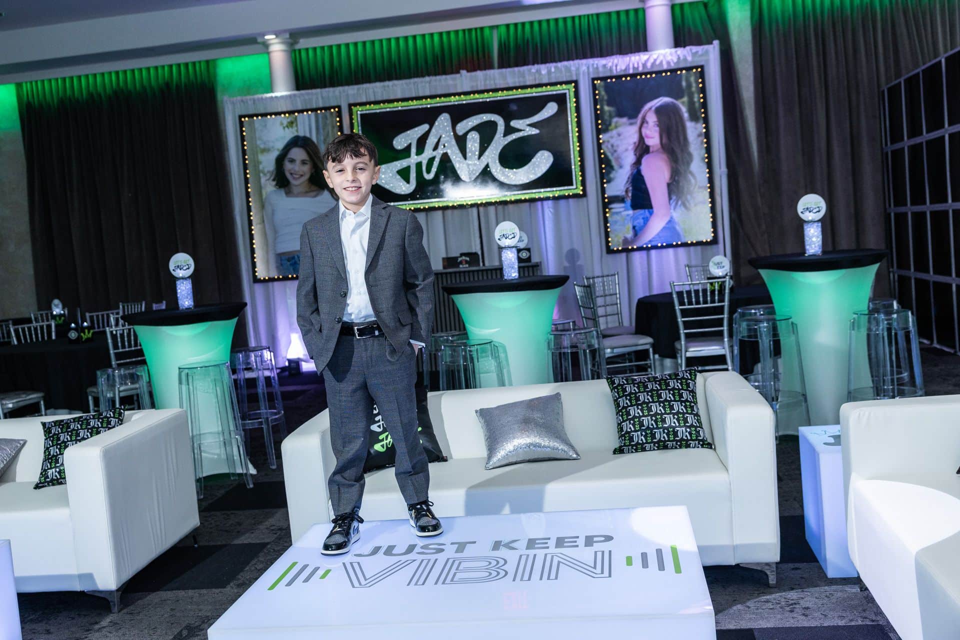 Custom LED Lounge for a Bat Mitzvah at Mulino's at Lake Isle