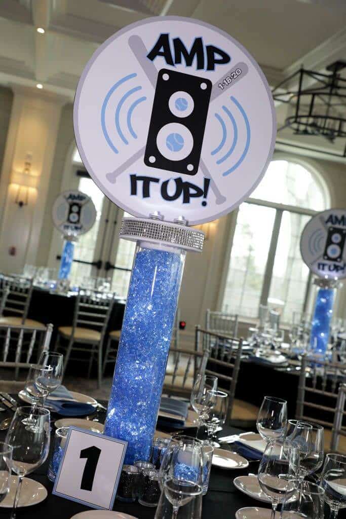 Bar Mitzvah LED Centerpieces with Custom Logo