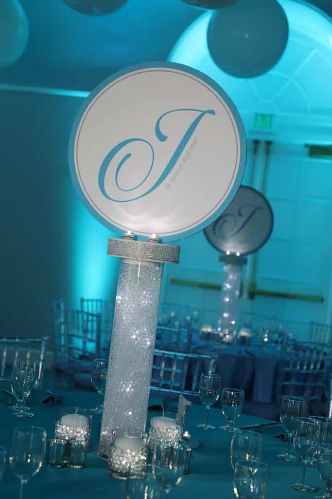LED Centerpiece with Custom Logo